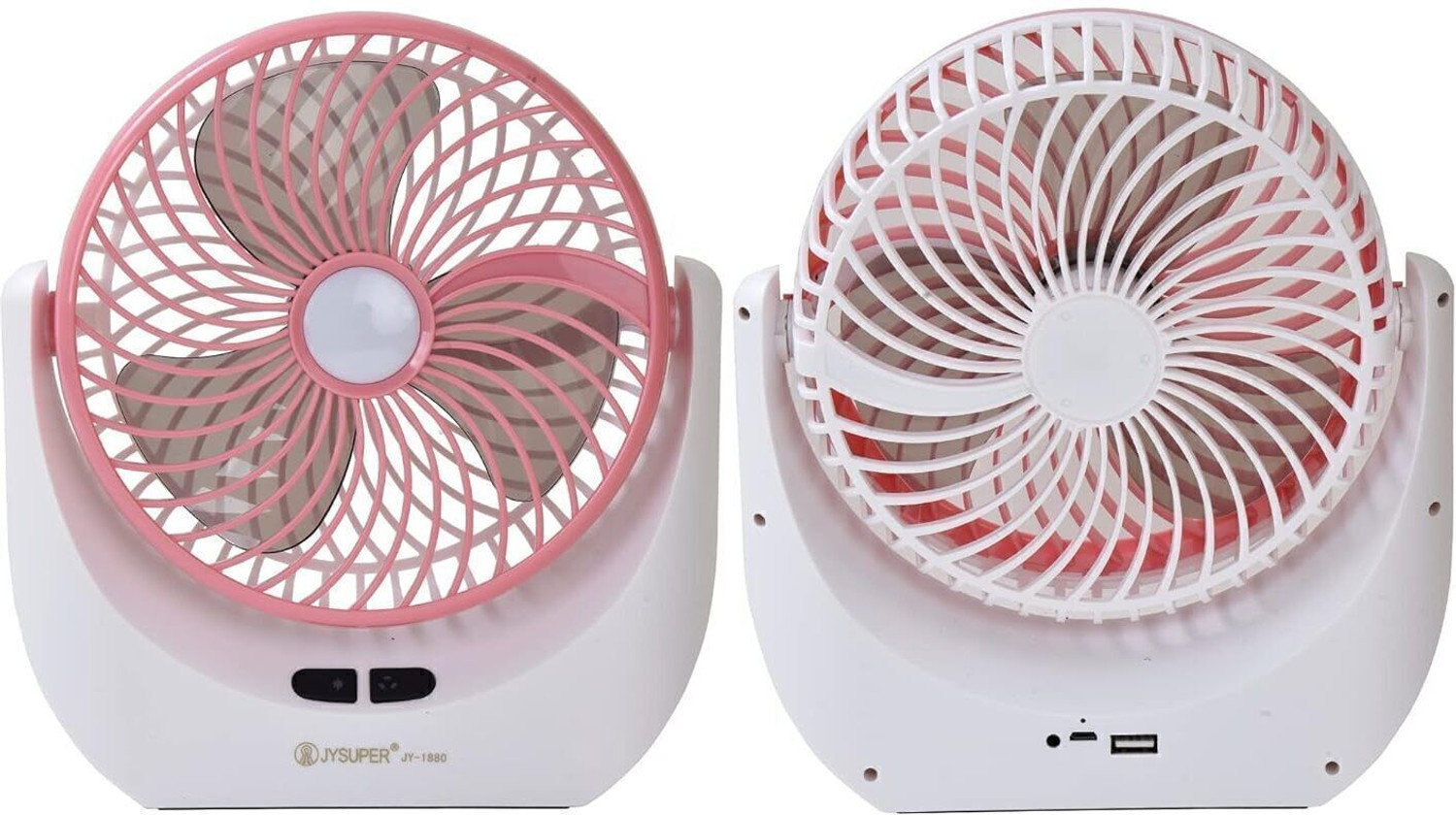 Image of Terviiix High Speed | Rechargeable | Table Fan | LED Light | For Office, Kitchen, Home Ultra High Speed, Silent Operation, Underlight 150 mm Table Fan