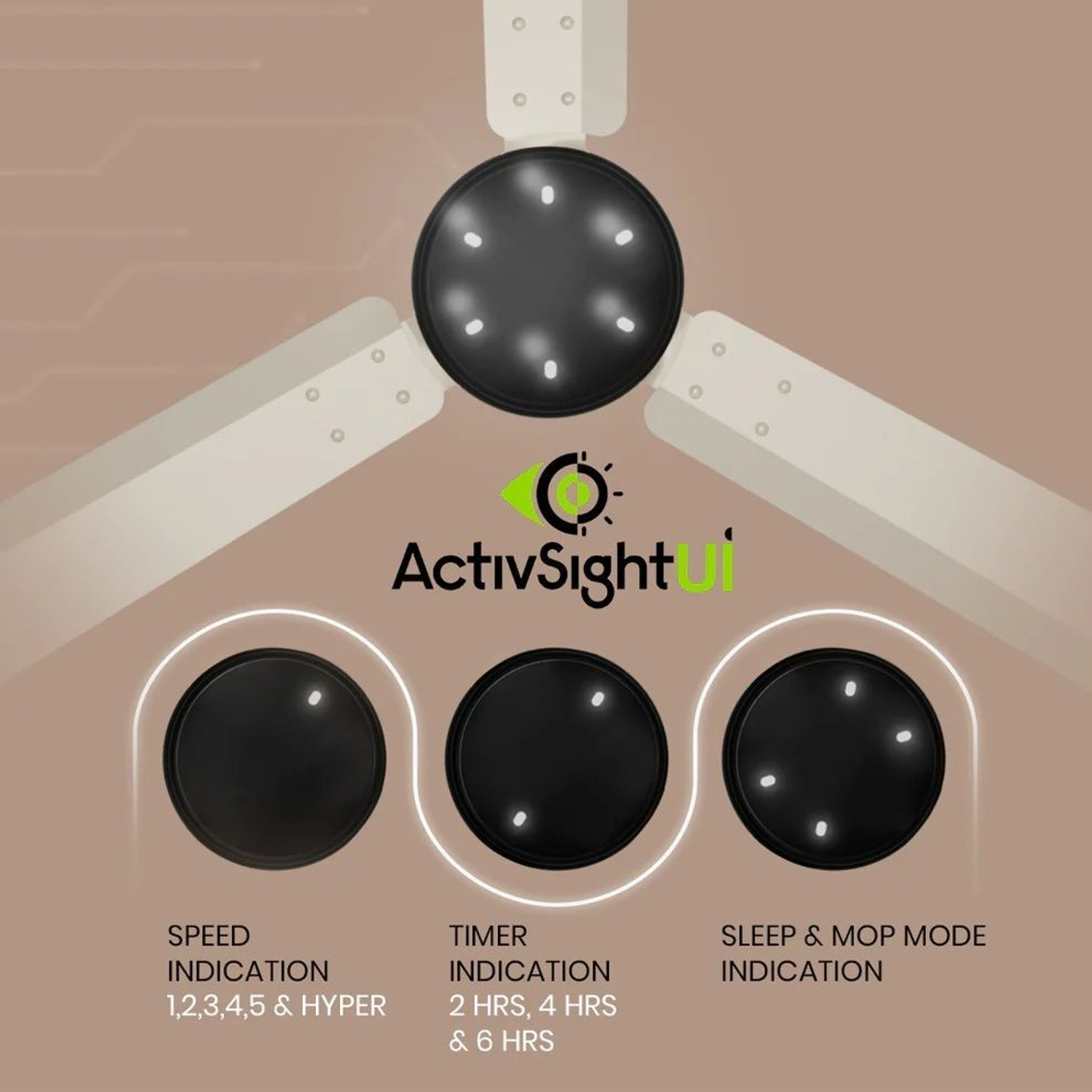 Image of Crompton Energion Niteo with 4 Year Warranty 1200 mm Ceiling Fan (5 Star | Ivory Black | Pack of 1)