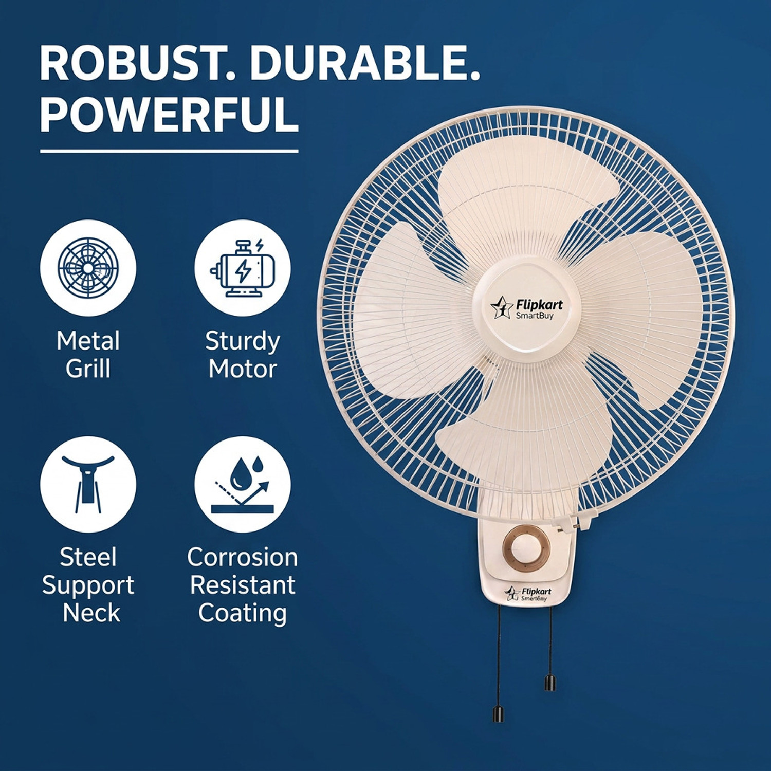 Image of Flipkart SmartBuy Potent | High Speed with 12 Months Warranty 300 mm Wall Fan