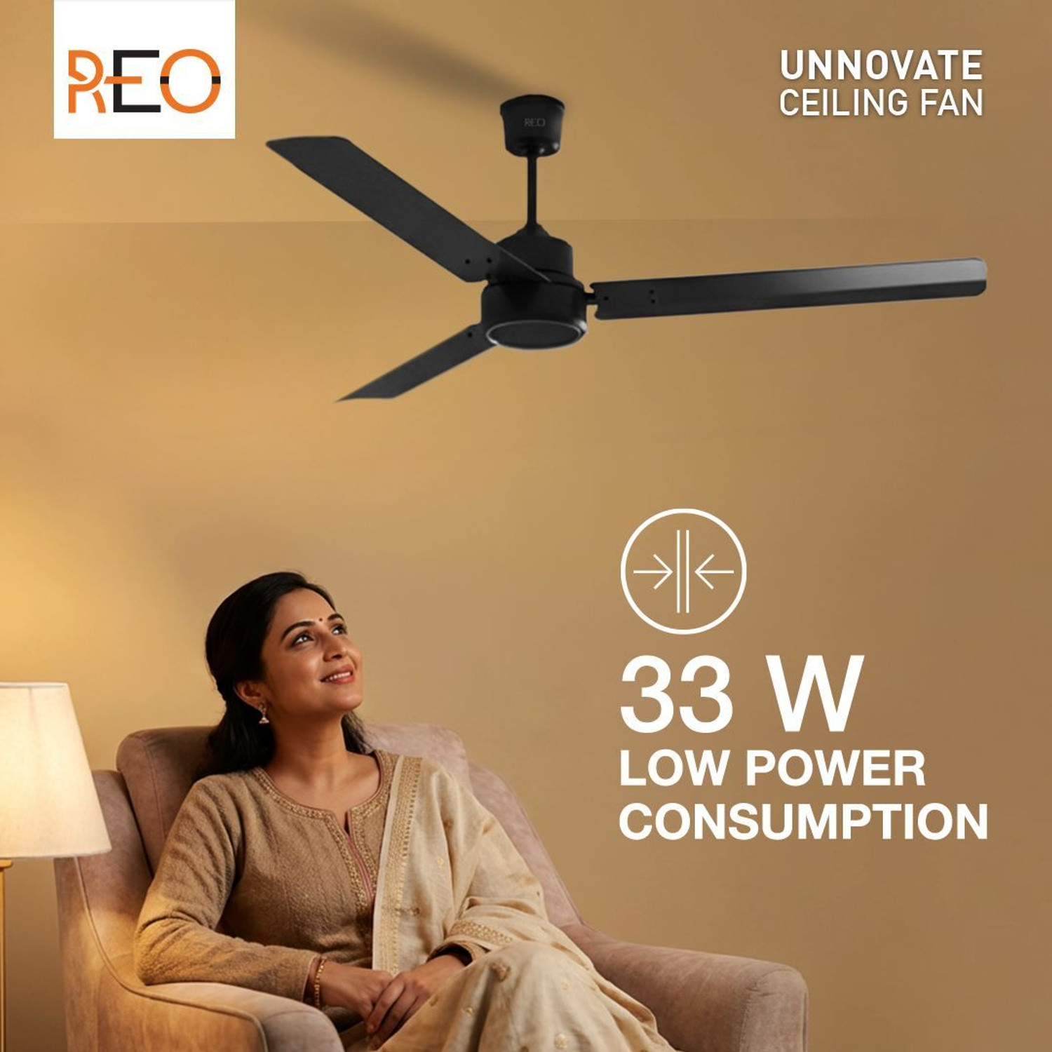 Image of Reo by Havells Unnovate|Remote Controlled|Reverse Rotation Mode| Timer Setting| Low Noise with 2 Year Warranty BLDC Motor 1200 mm Ceiling Fan