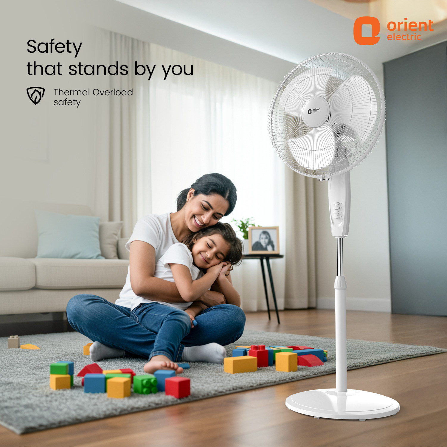 Image of Orient Electric Stand 87 |100% Copper Motor|Superior Air Delivery |Adjustable Height |3 Speed with 2 Year Warranty Ultra High Speed 400 mm Pedestal Fan