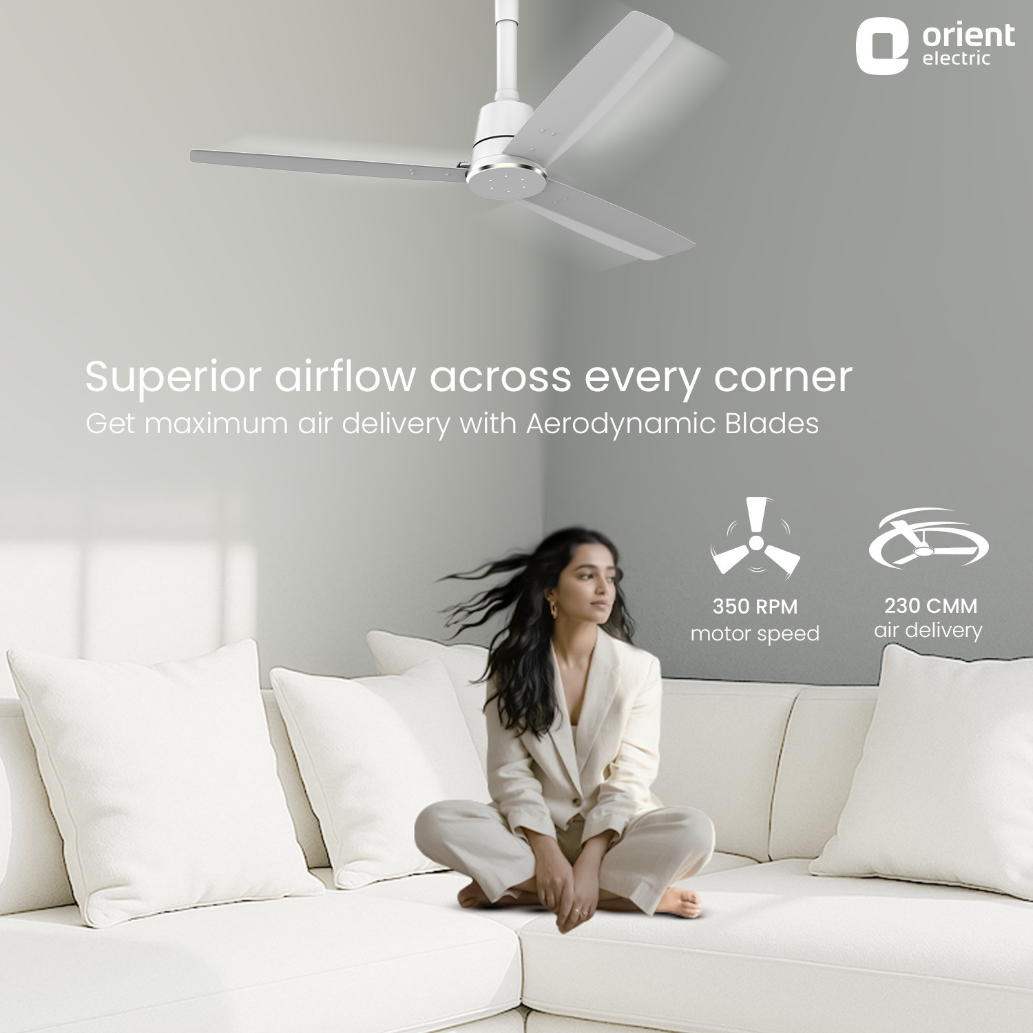 Image of Orient Electric Proton BLDC| LED Speed Indicator Lights |BEE 5 Star Rated| Superior Air Delivery with 3 Year Warranty BLDC Motor with Remote 1200 mm Ceiling Fan