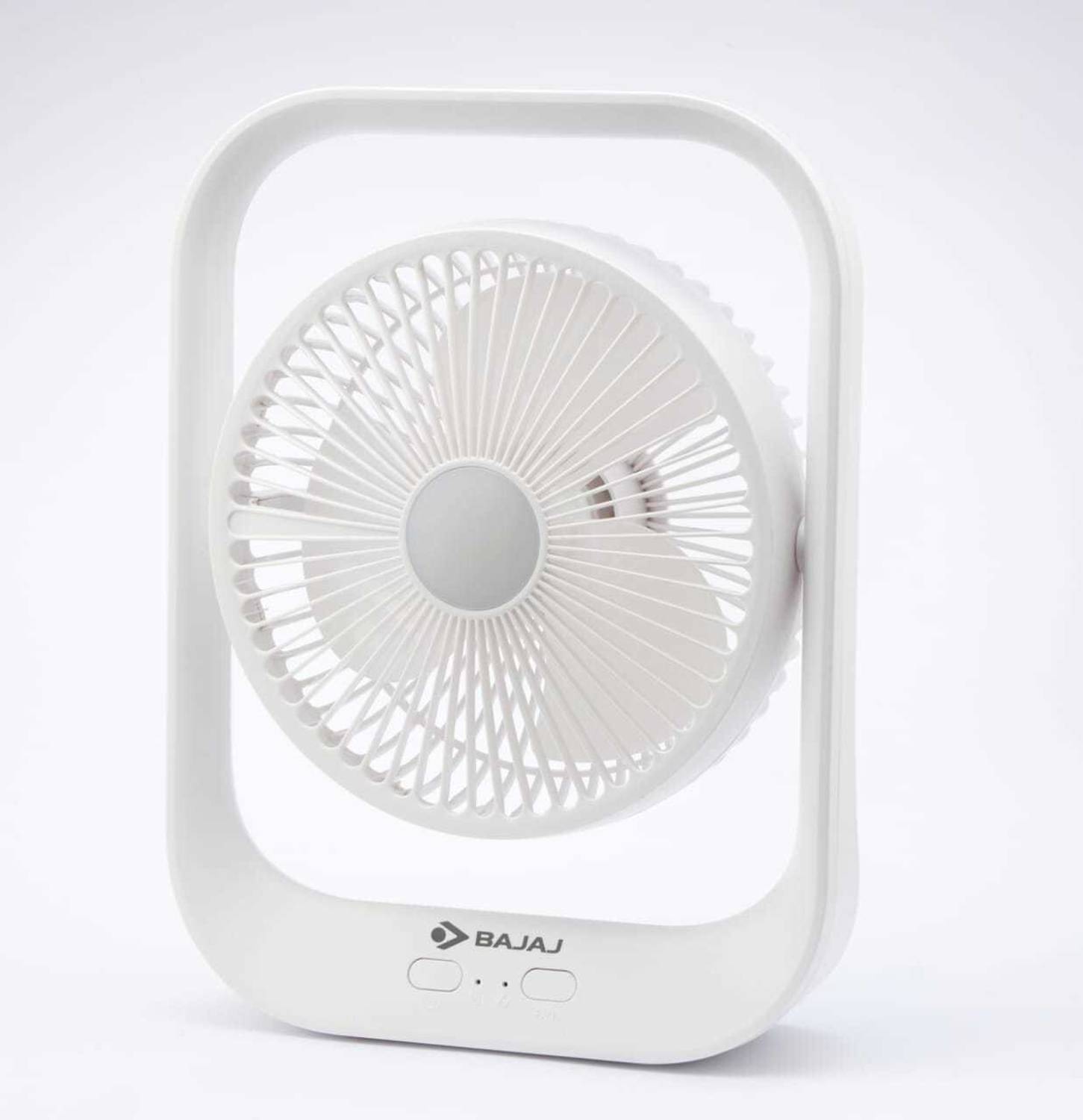 BAJAJ Pygmy | Personal Fan | LED Light | White (251284 110 mm Table Fan