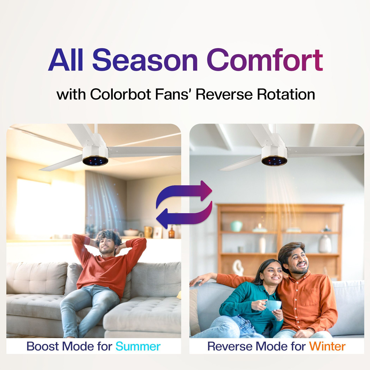 Image of Colorbot Knoxx BLDC Remote Controlled | Highspeed |LED|Reverse Mode| AeroQuiet+ Technolog with 4 Year Warranty BLDC Motor with Remote, With LED Indicators 1200 mm Ceiling Fan