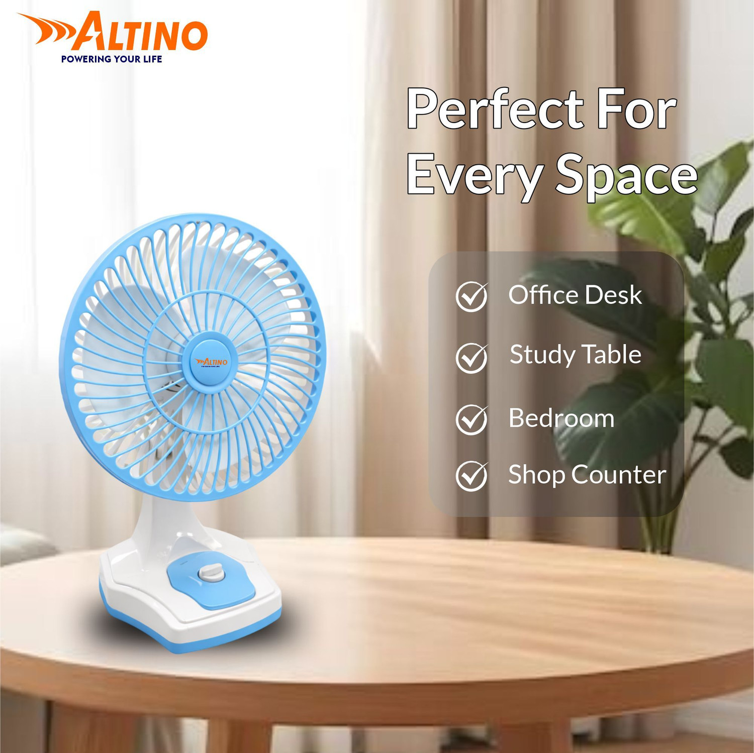 Image of ALTINO 12 Inch / 300 MM Powerful Premium Unique Design Ocscillating Table Fan with 1 Year Warranty Silent Operation 300 mm Table Fan