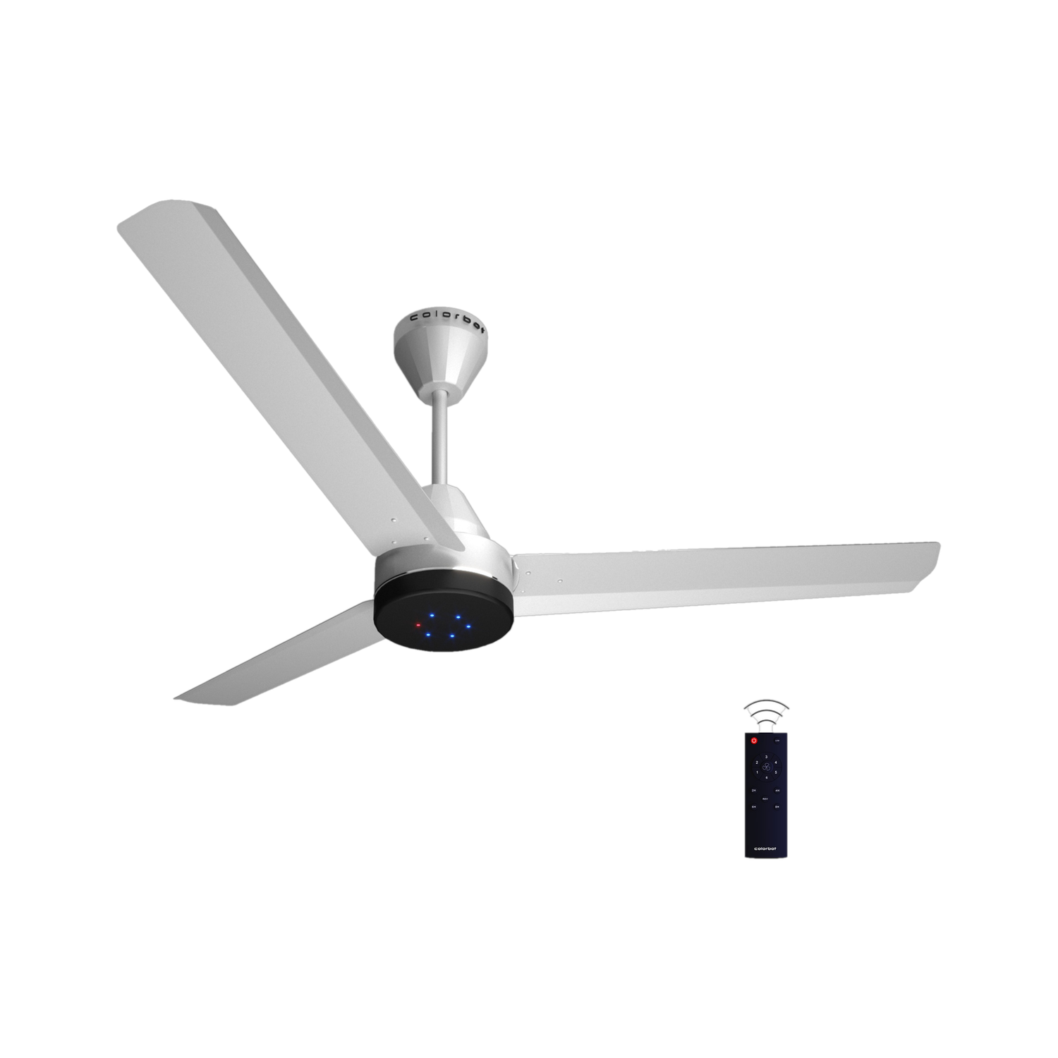 Colorbot Stella BLDC Remote Controlled|Highspeed|LED| Reverse Mode| AeroQuiet+ Technolog with 4 Year Warranty BLDC Motor with Remote, With LED Indicators 1200 mm Ceiling Fan
