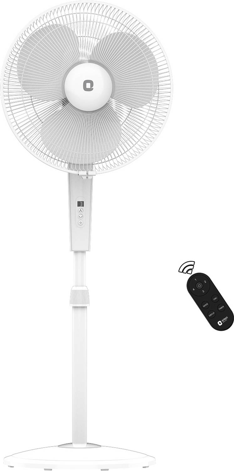 Orient Electric Harrier BLDC Stand Fan | 2121680611010 Energy Saving, Whisper Quiet Operation with 2 Year Warranty BLDC Motor with Remote, High Air Delivery, Ultra High Speed, Energy Saving 400 mm Pedestal Fan