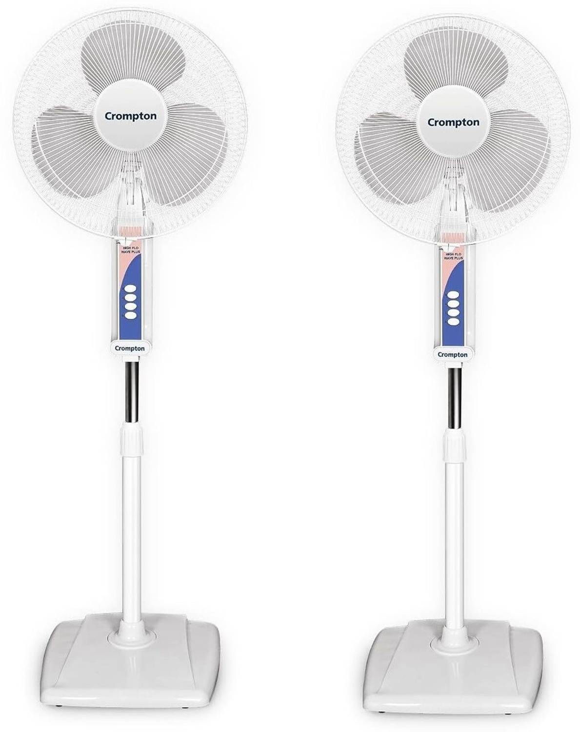 Crompton Wave Plus 400-mm pack of 2 with 1 Year Warranty 400 mm Pedestal Fan