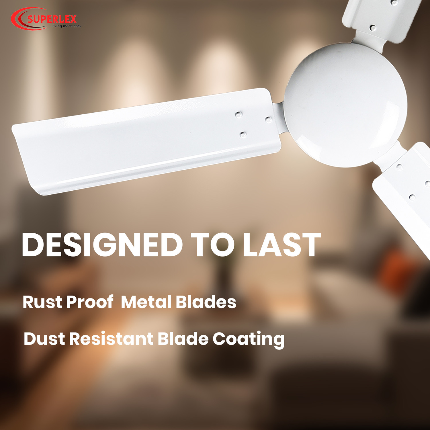 Image of SUPERLEX -Aero with 5 Year Warranty BLDC Motor with Remote, Anti Rust, Energy Saving, High Air Delivery, Ultra High Speed 1200 mm Ceiling Fan