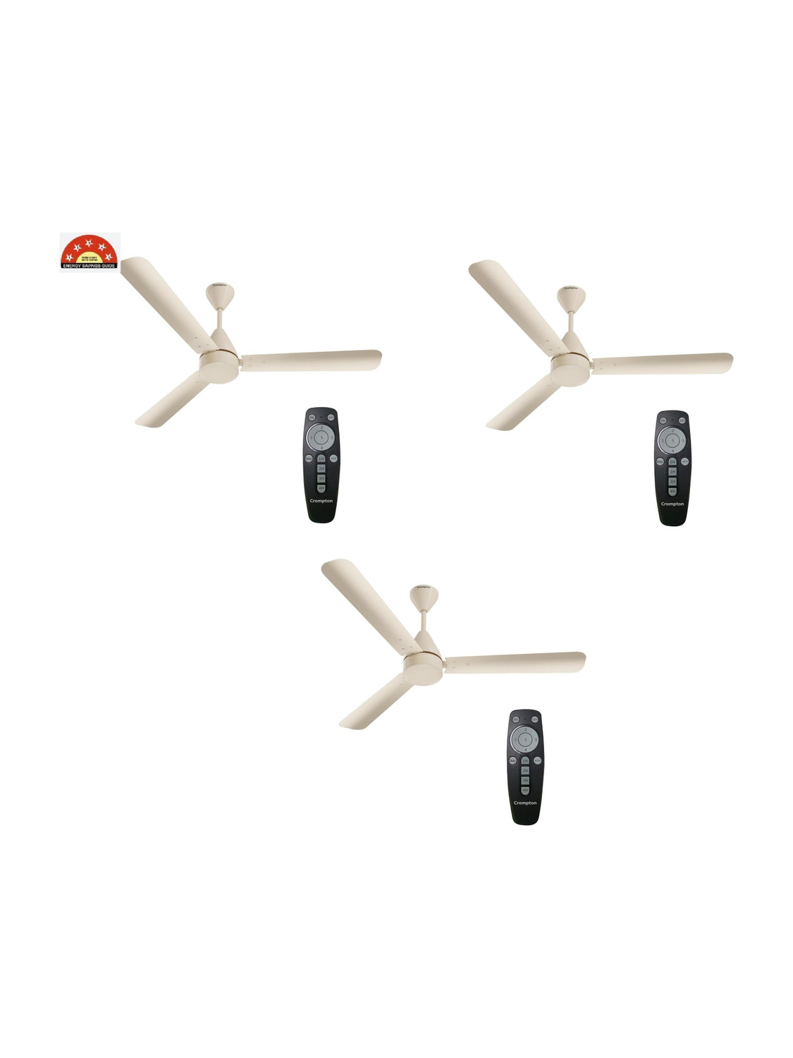Image of Crompton Energion Hyperjet Pack of 3 with 1 Year Warranty 1200 mm Ceiling Fan
