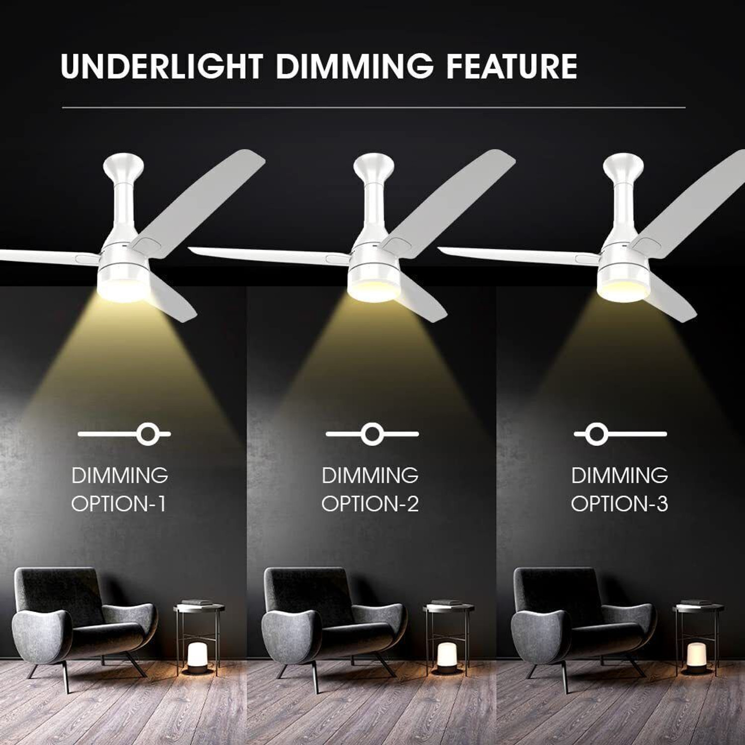 Image of Crompton Energion Roverr Underlight (48 inch) BLDC with 1 Year Warranty 1200 mm Ceiling Fan