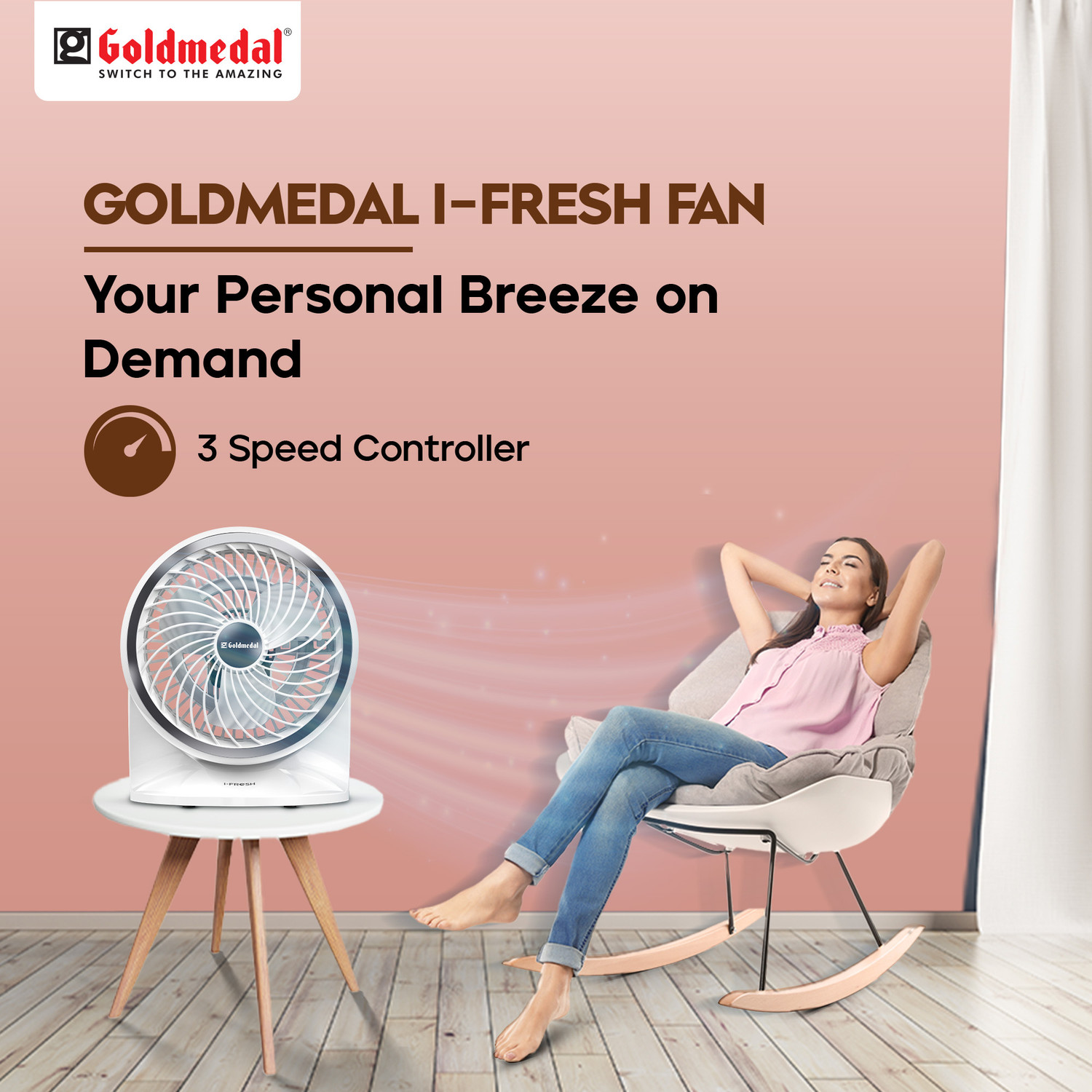 Image of Goldmedal i-Fresh 230mm with 2 Year Warranty 230 mm Table Fan