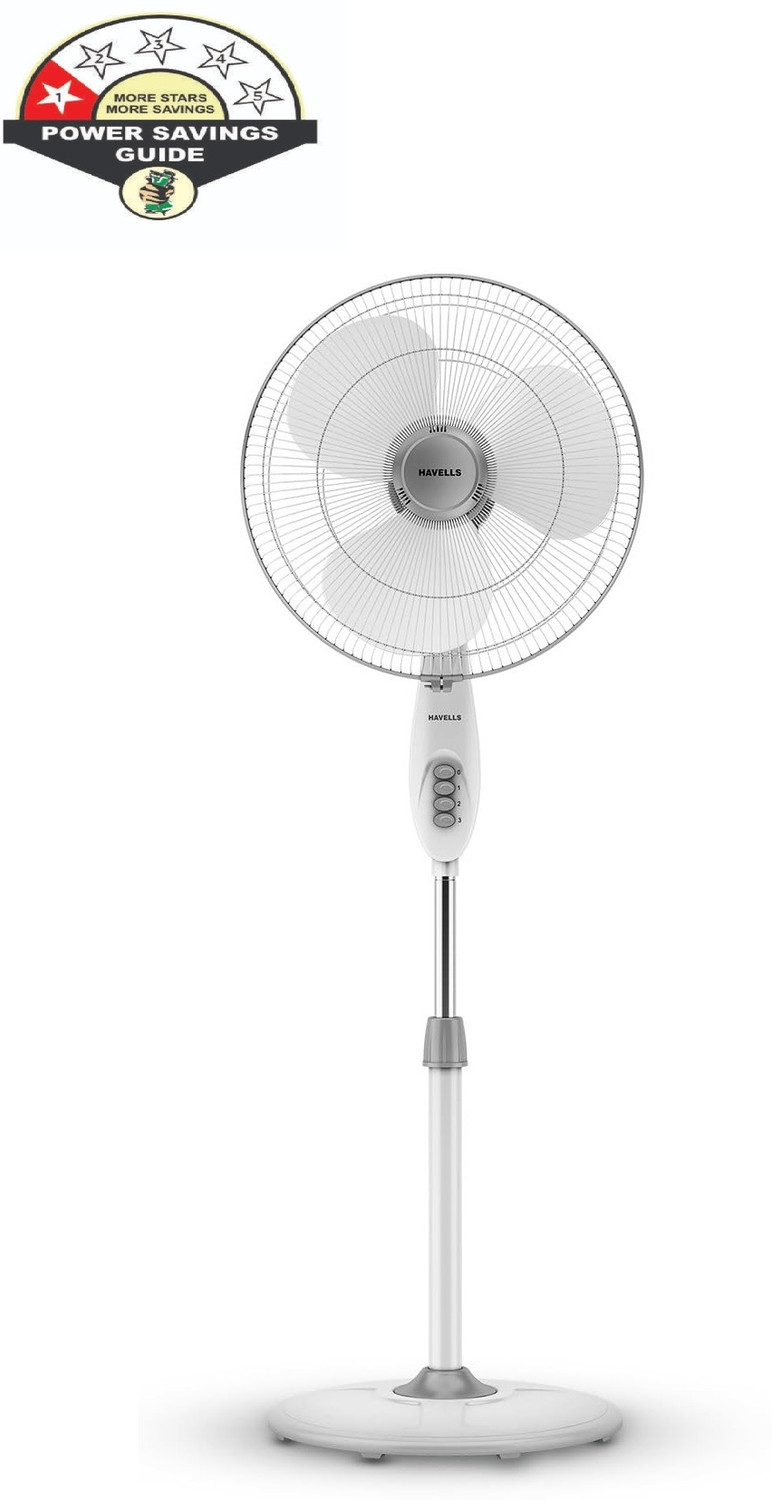 Image of HAVELLS Gatik Pro | Pedestal Fan | 400 mm | 1350 RPM with 2 Year Warranty 400 mm Pedestal Fan