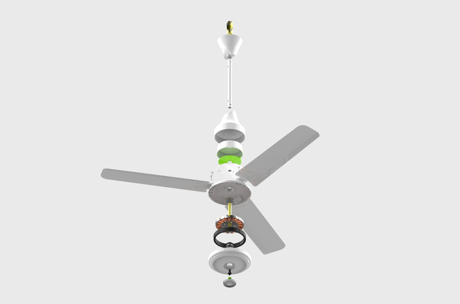 Image of KEMAJUAN KFN01SO-Matt-Black with 2 Year Warranty BLDC Motor with Remote, Energy Saving, High Air Delivery 1200 mm Ceiling Fan
