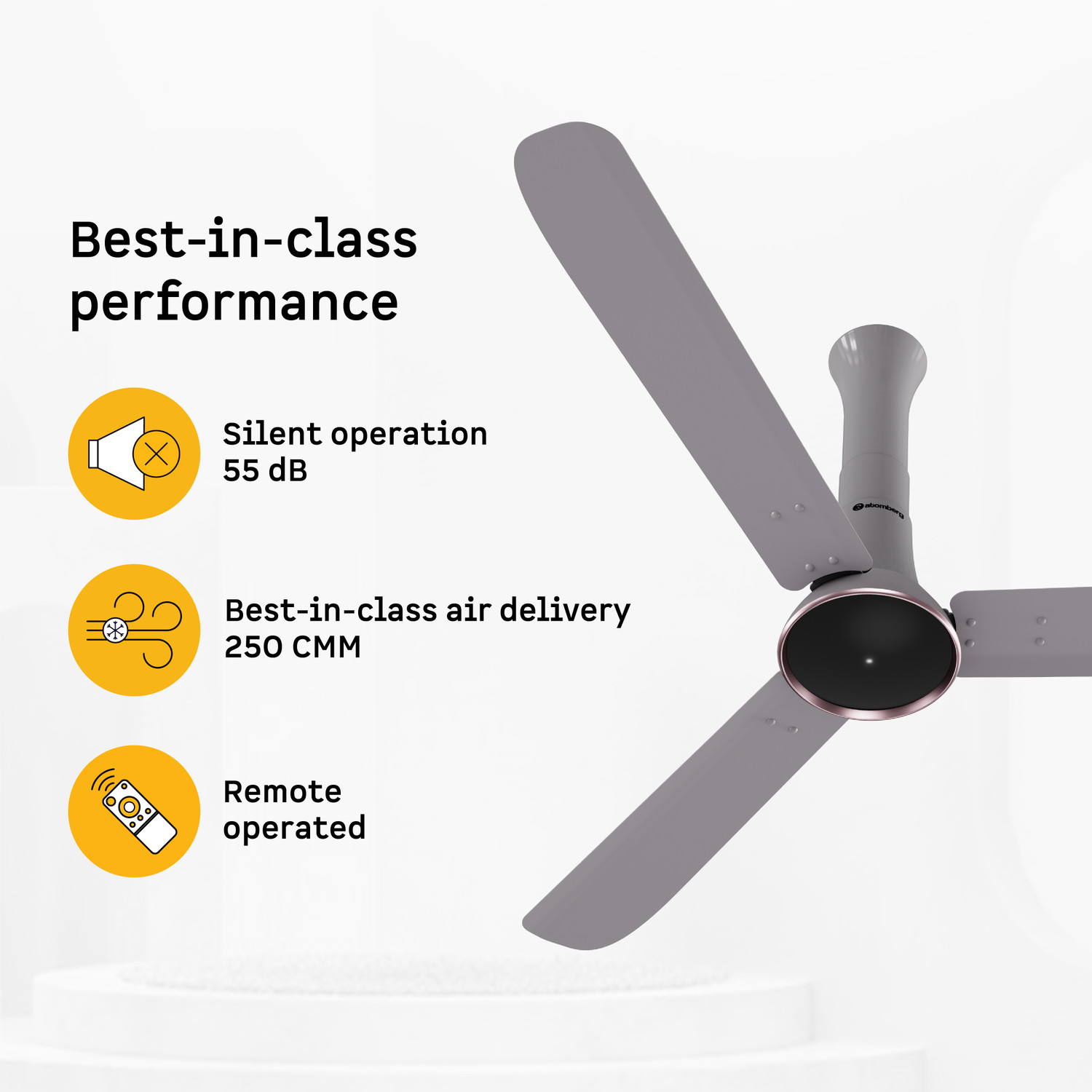 Image of Atomberg Studio Ventra|Advance Air+ Technology|Low Noise| with 5 Year Warranty BLDC Motor with Remote 1200 mm Ceiling Fan