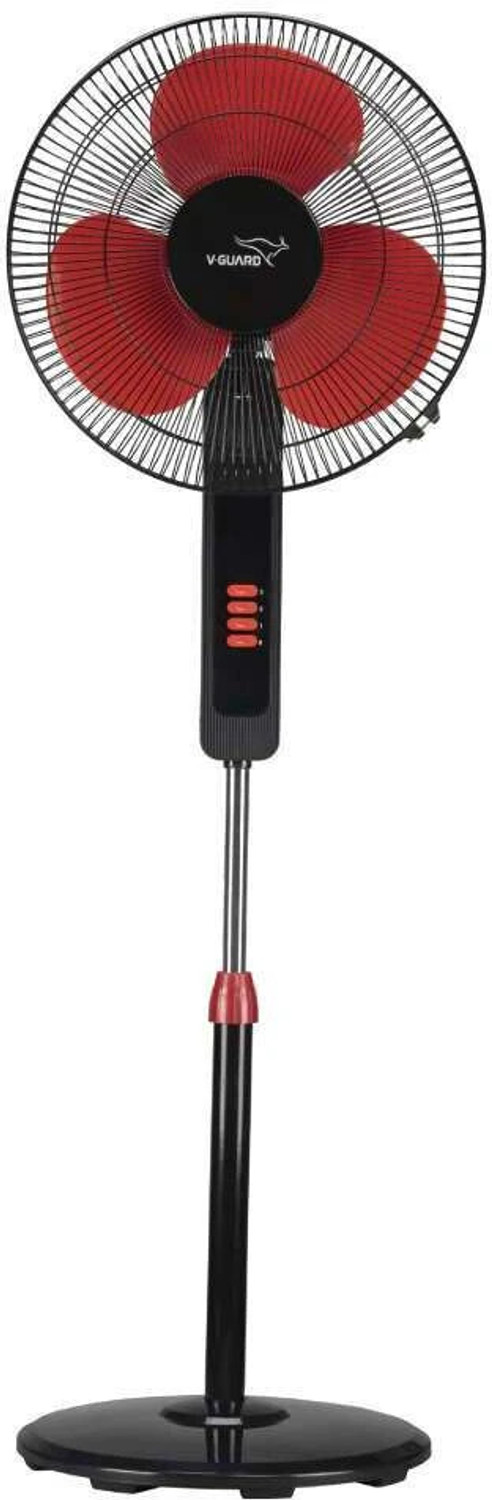 Image of V-Guard Esfera STS Plus Neo (Red Black) | Copper Motor | Premium | ABS Body with 2 Year Warranty 400 mm Pedestal Fan