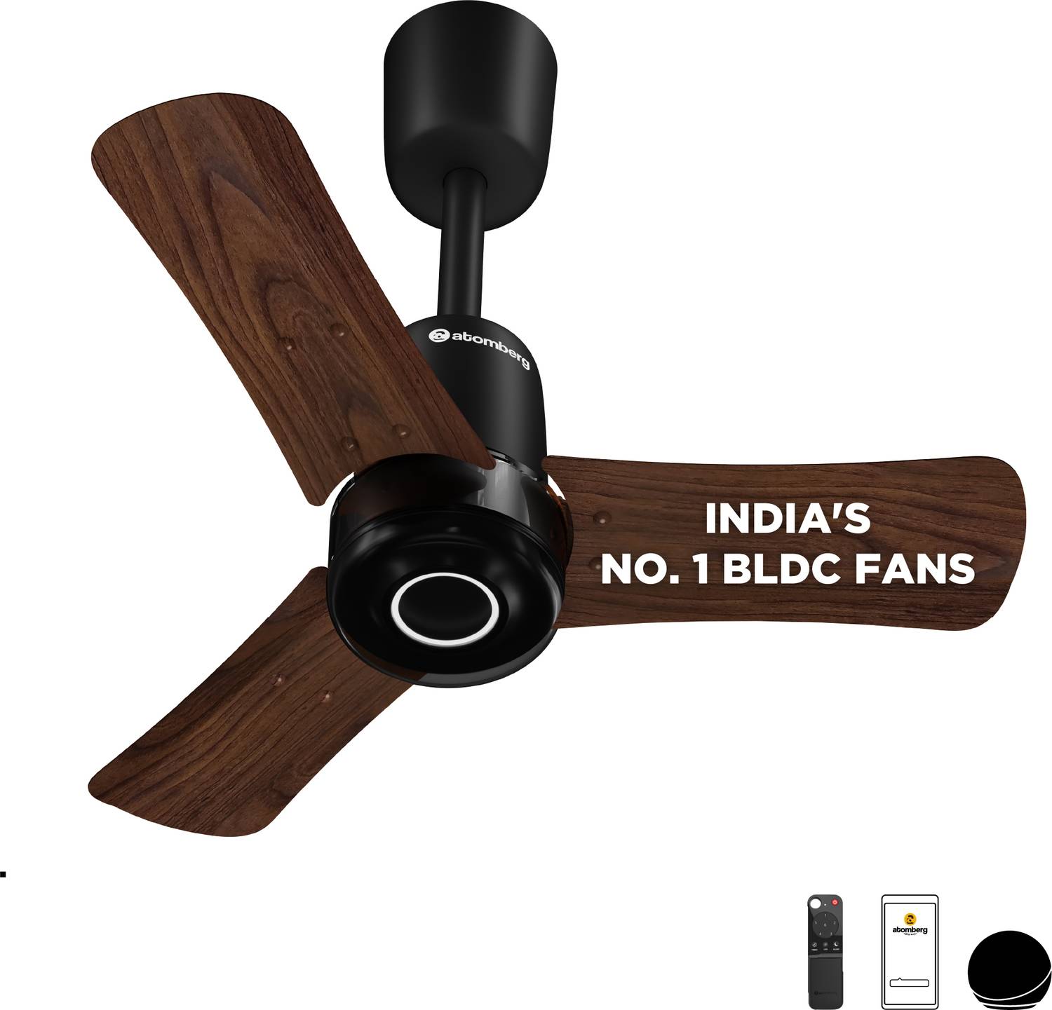 Atomberg Renesa Elite Smart |Voice Control| High Air Flow|Moonbeam LED Light|Sleek Design with 3 Year Warranty BLDC Motor with Remote 600 mm Ceiling Fan