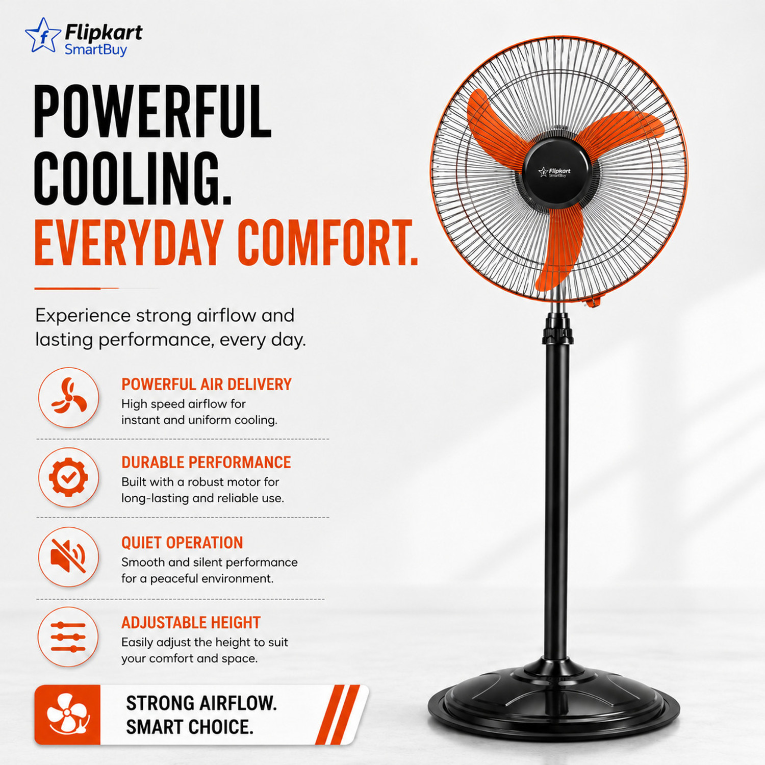 Image of Flipkart SmartBuy Falcon Signature with 2 Year Warranty High Air Delivery, Ultra High Speed 400 mm Pedestal Fan
