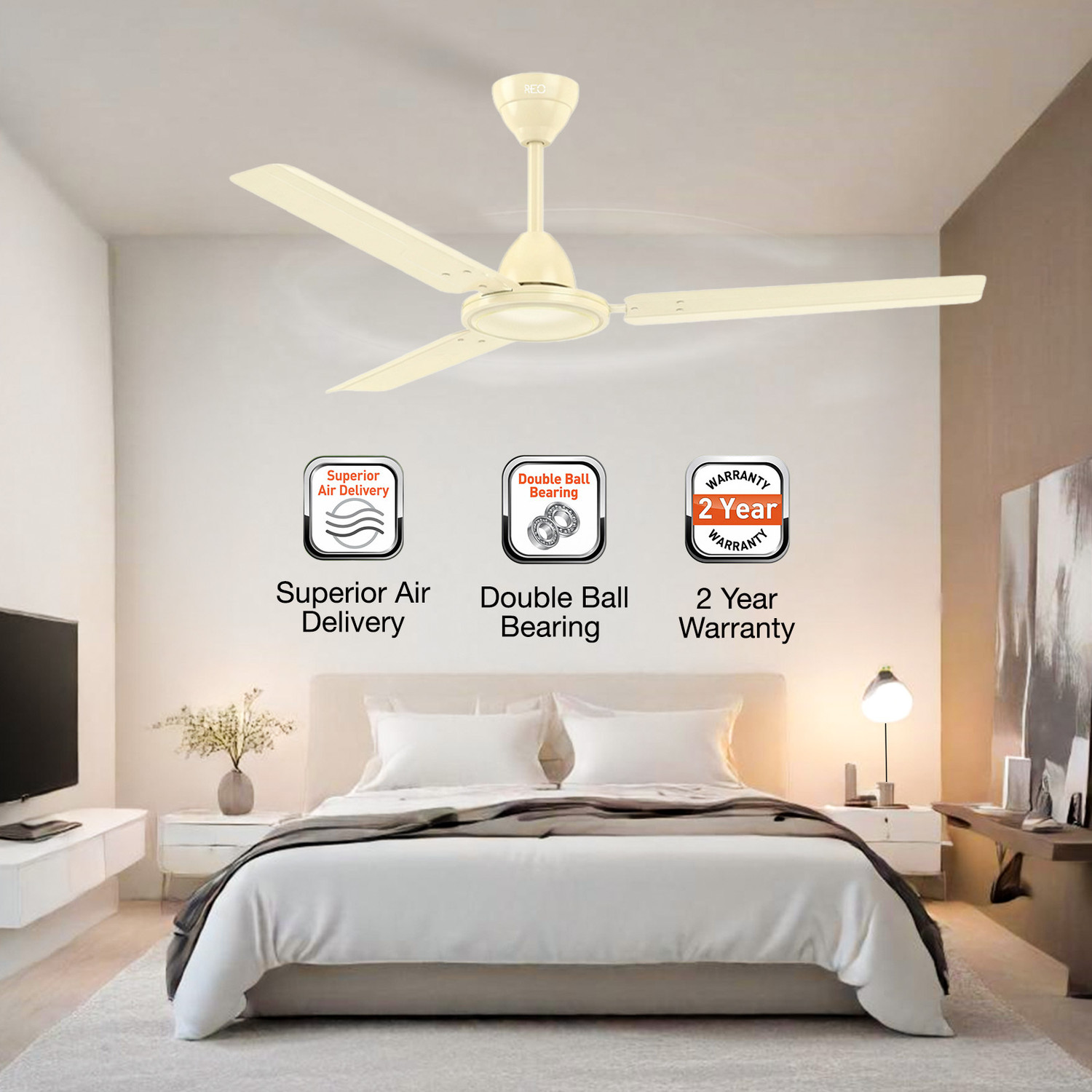 Image of Reo by Havells Vaayu with 2 Year Warranty Energy Saving 1200 mm Ceiling Fan