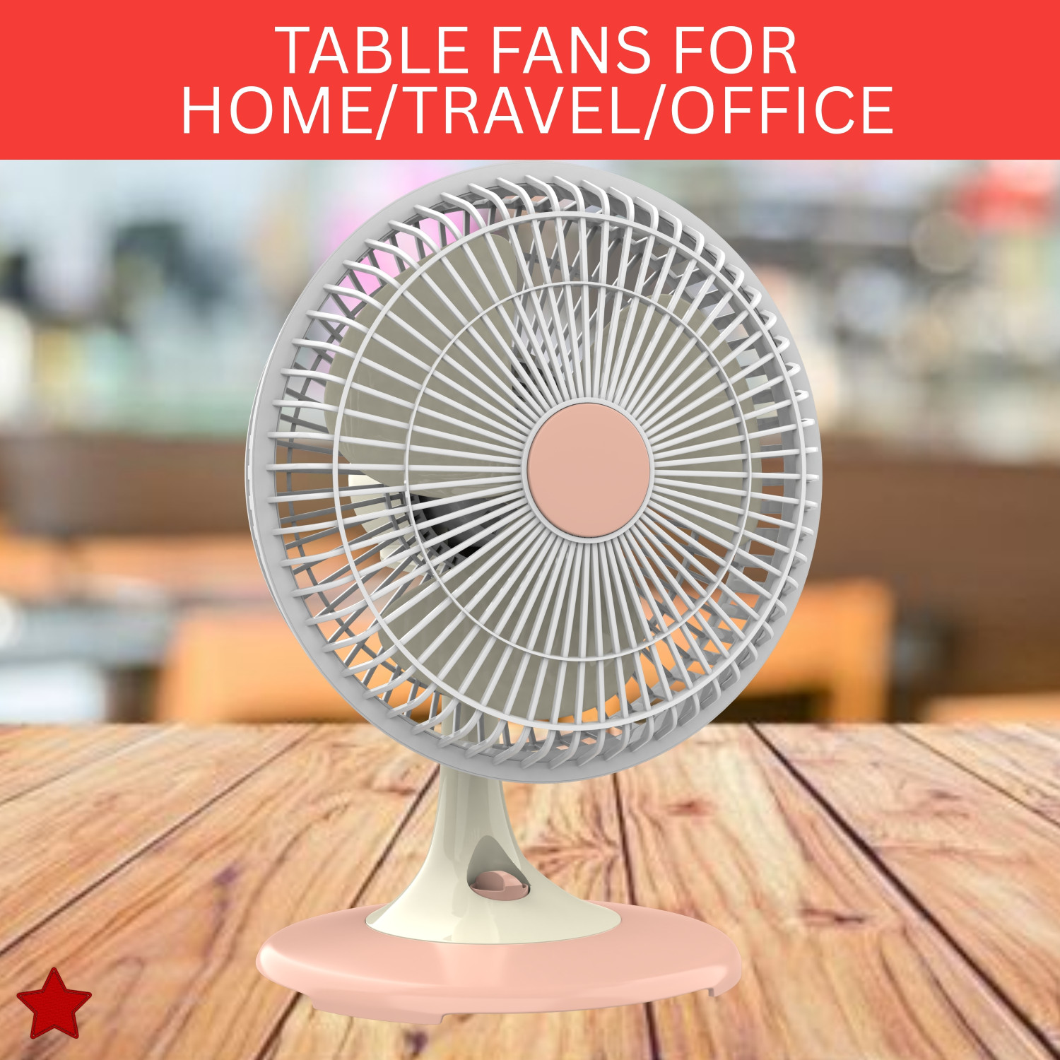 Image of SYARA 300mm(12Inch.) Mini AC Cooler Fan, Small Evaporative Air Table Fan For HomeB317 Silent Operation 300 mm Table Fan
