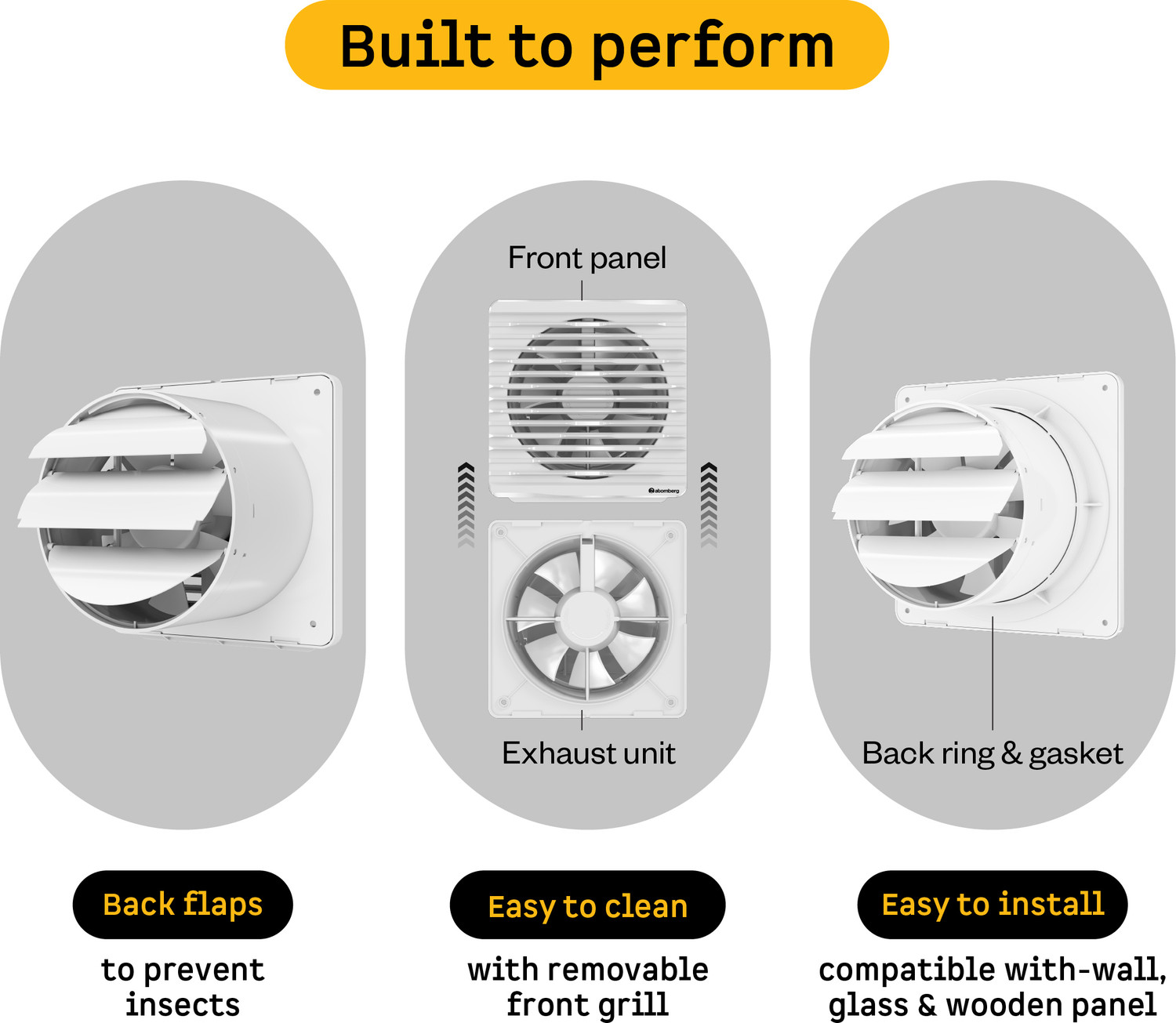 Image of Atomberg Efficio Orb6 InchIdeal For | Silent Operation | Dust Protection | Kitchen Use 150 mm Exhaust Fan