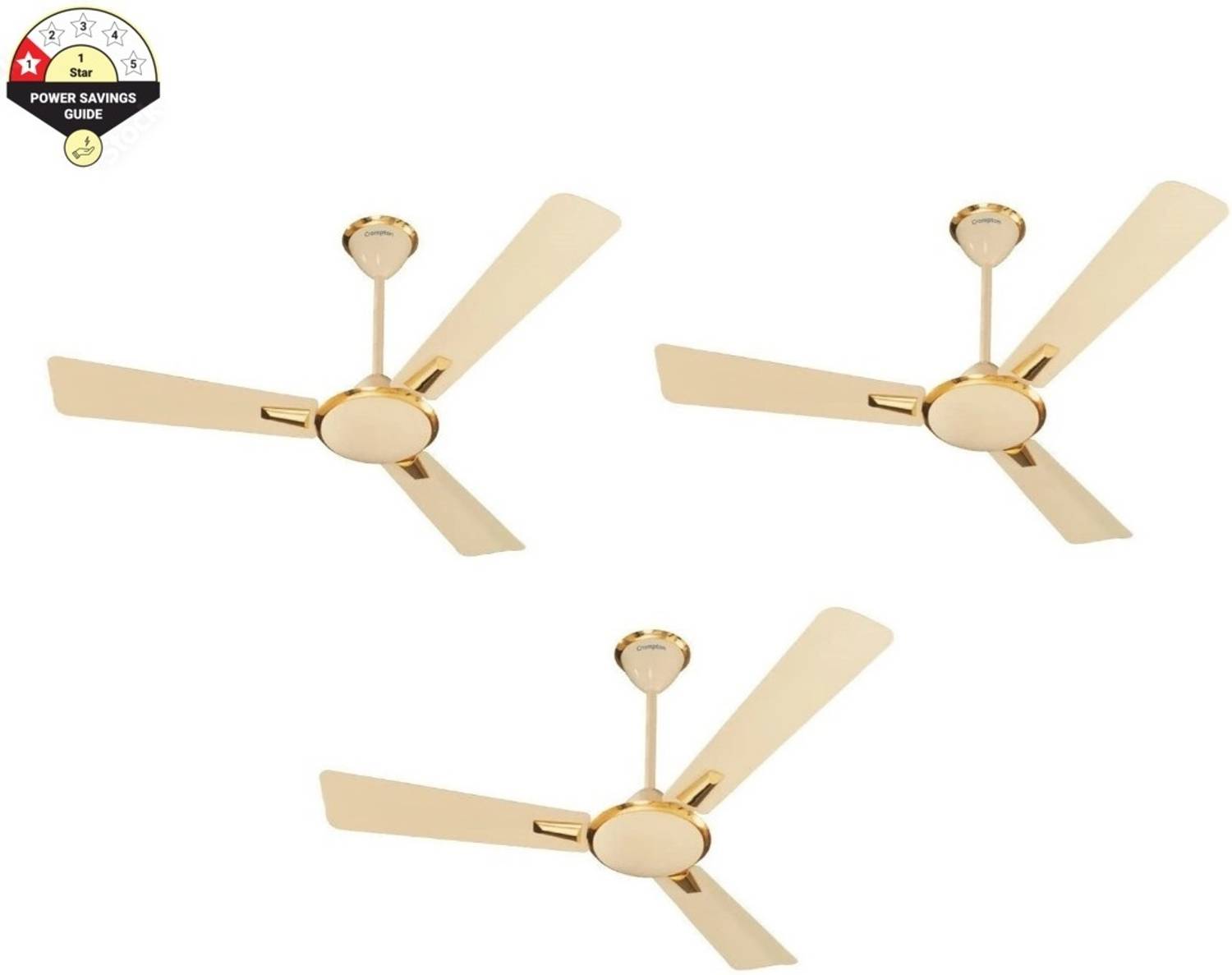 Crompton Aura 1200 mm PACK OF 3 with 2 Year Warranty 1200 mm Ceiling Fan