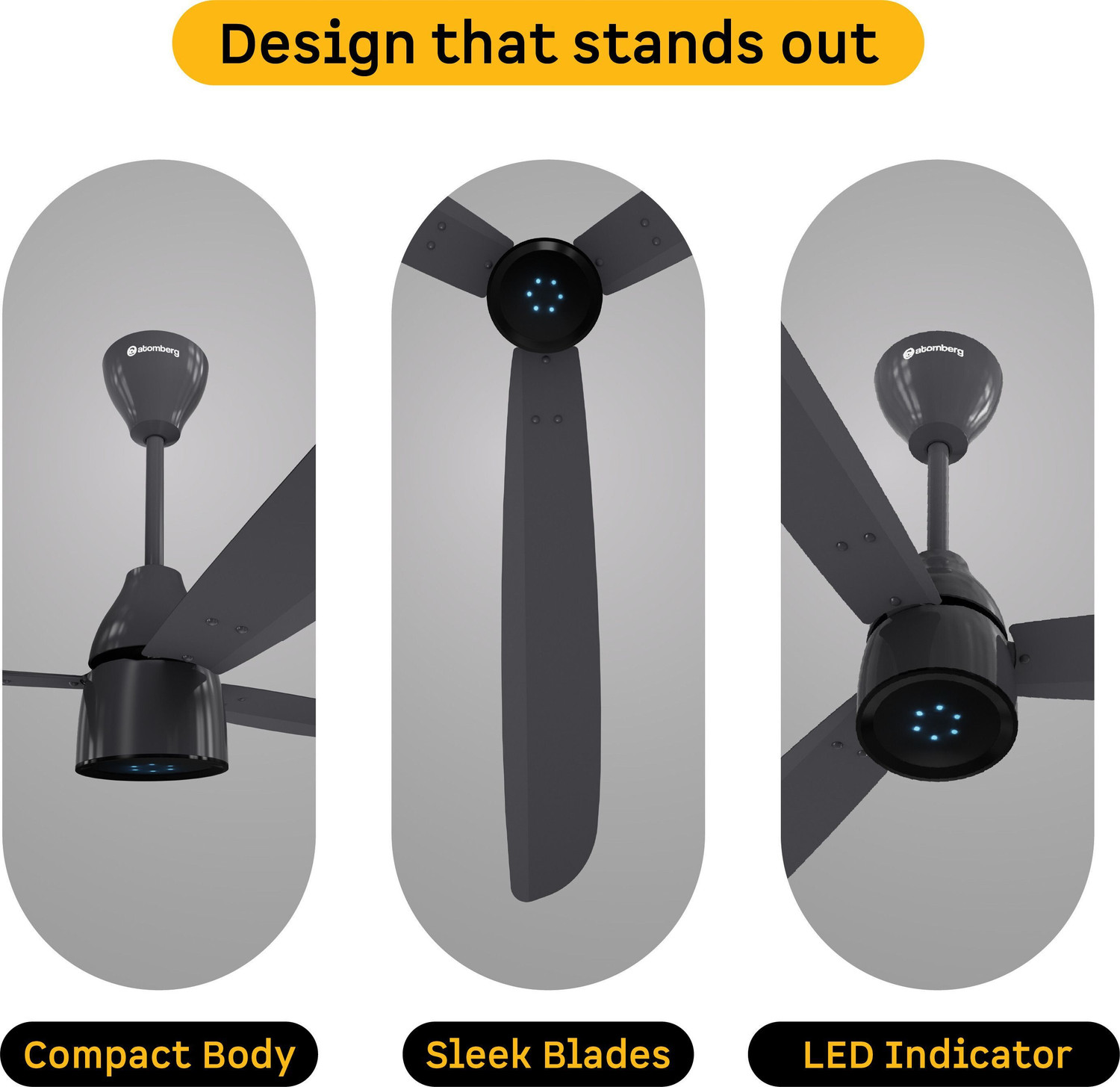 Image of Atomberg Renesa Prime Remote|High Air Delivery|LED Speed Indicator|Low Noise|Sleek Design with 3 Year Warranty BLDC Motor with Remote 1400 mm Ceiling Fan