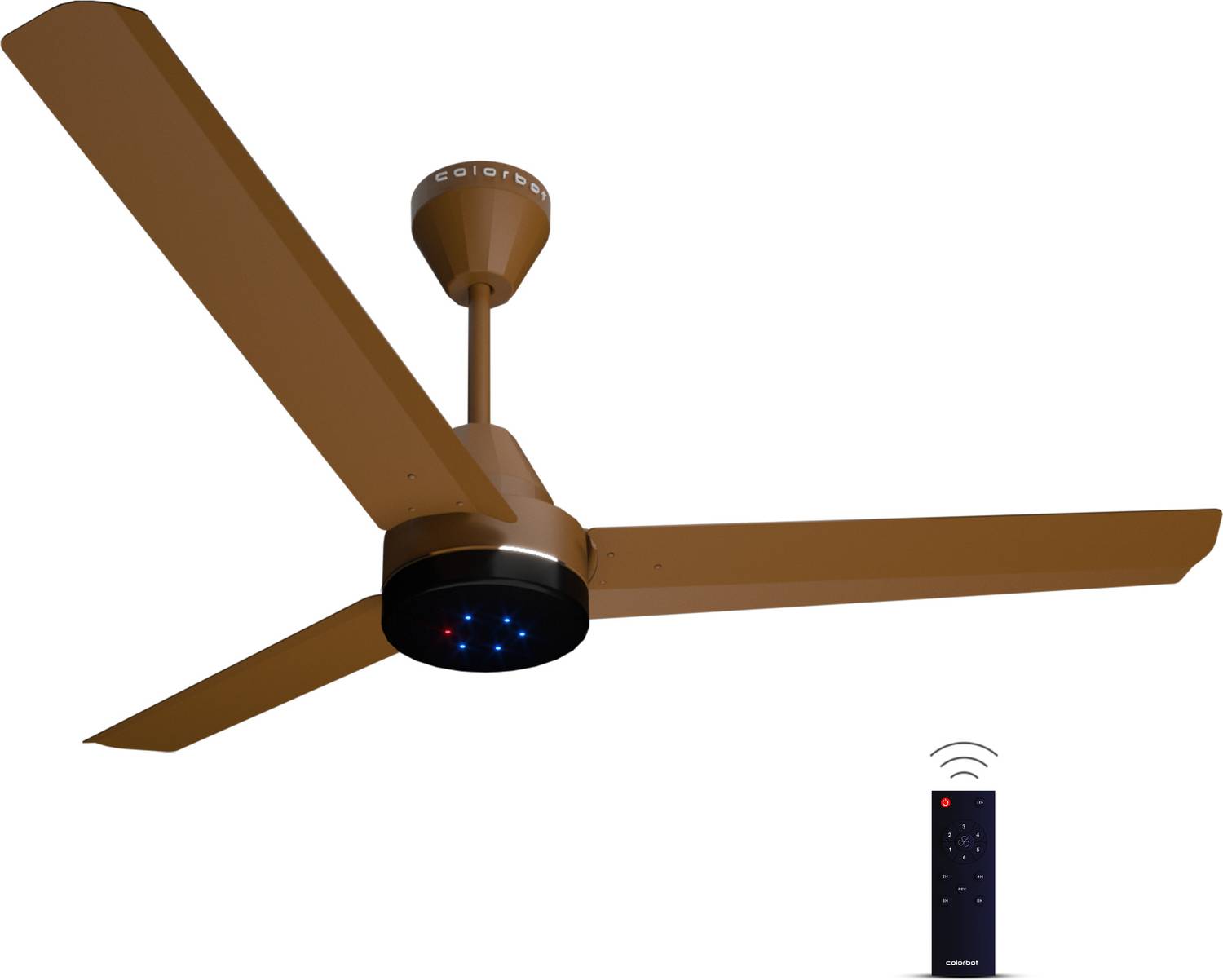Colorbot Stella BLDC Remote Controlled|Highspeed|LED| Reverse Mode| AeroQuiet+ Technolog with 4 Year Warranty BLDC Motor with Remote, With LED Indicators 1200 mm Ceiling Fan