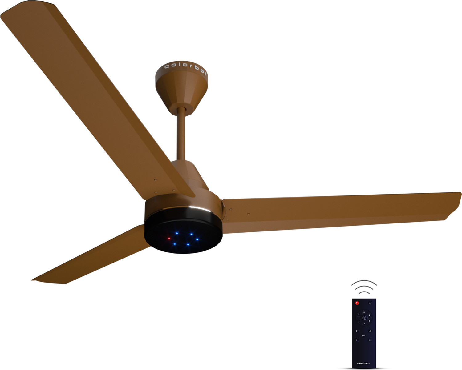 Image of Colorbot Stella BLDC Remote Controlled|Highspeed|LED| Reverse Mode| AeroQuiet+ Technolog with 4 Year Warranty BLDC Motor with Remote, With LED Indicators 1200 mm Ceiling Fan