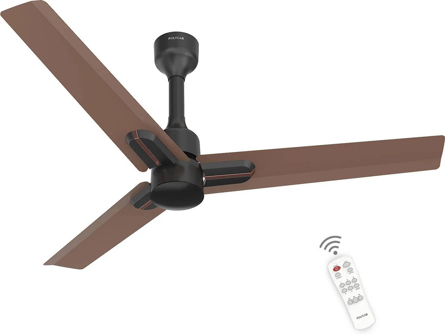 Polycab Wizzy Neo100% CopperHigh Air Delivery with 4 Year Warranty BLDC Motor with Remote 1200 mm Ceiling Fan