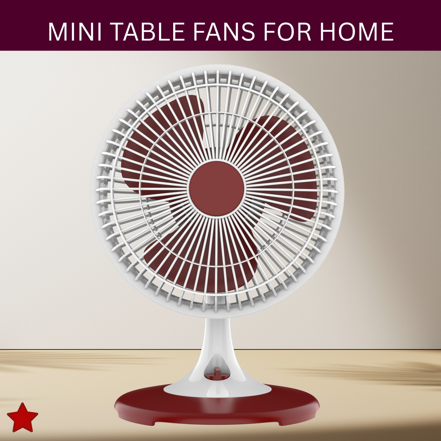 Image of SYARA 300mm(12Inch.) Mini AC Cooler Fan, Small Evaporative Air Table Fan For HomeB326 Silent Operation 300 mm Table Fan