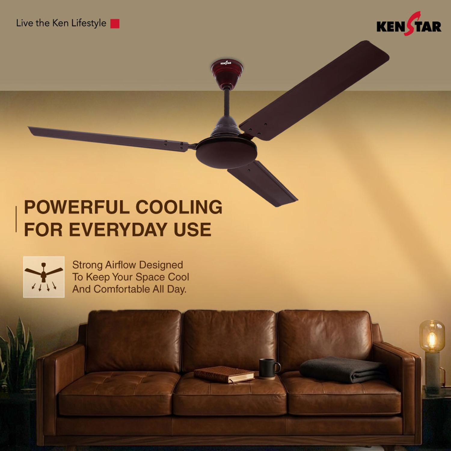 Image of Kenstar Vortex Max with 2 Year Warranty 1200 mm Ceiling Fan