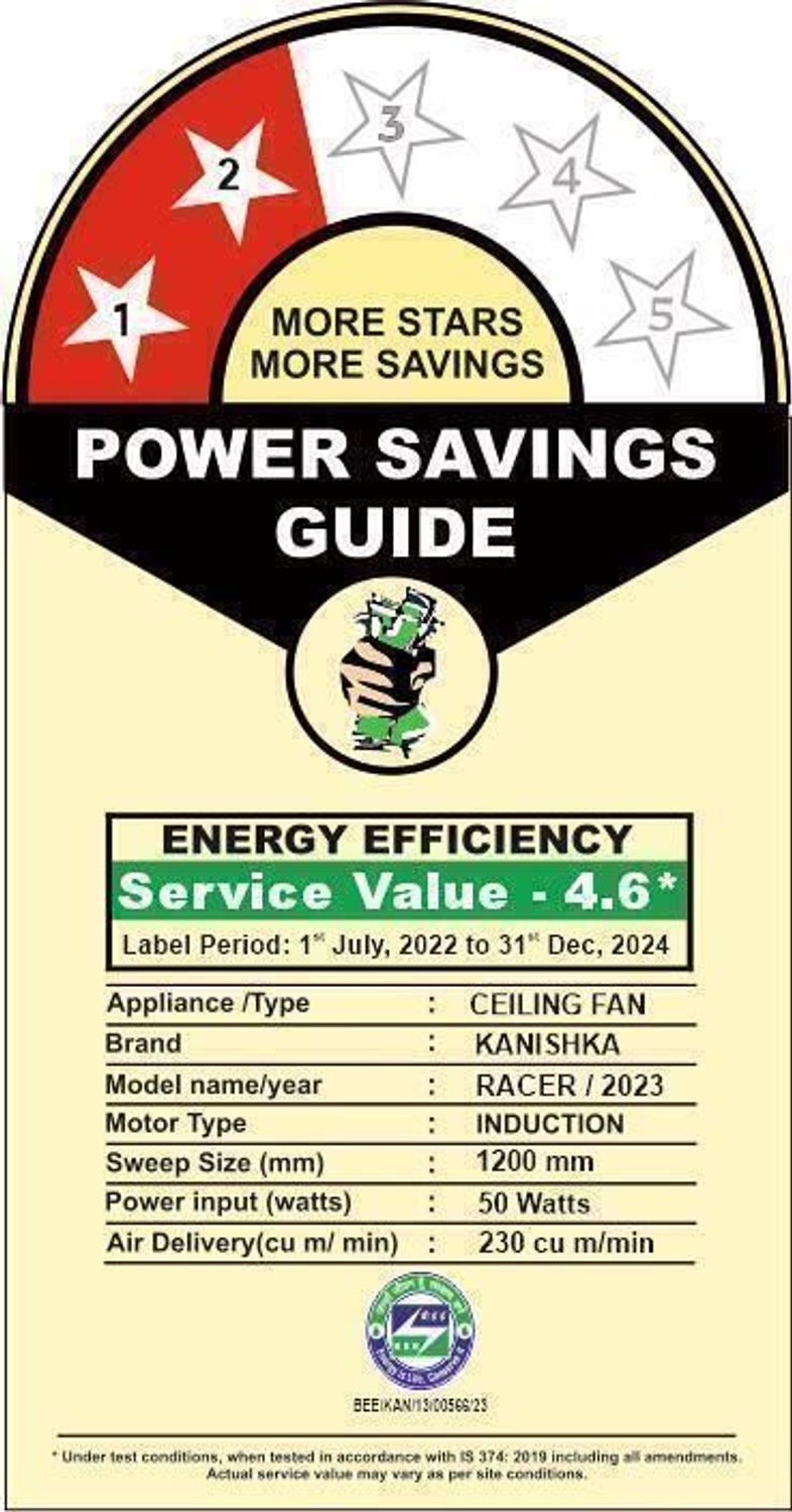 Image of Kanishka Racer Pk2 Ivory Copper | High Speed with 24 Months Warranty Ultra High Speed, Anti Dust, Anti Rust, Energy Saving, High Air Delivery 1200 mm Ceiling Fan