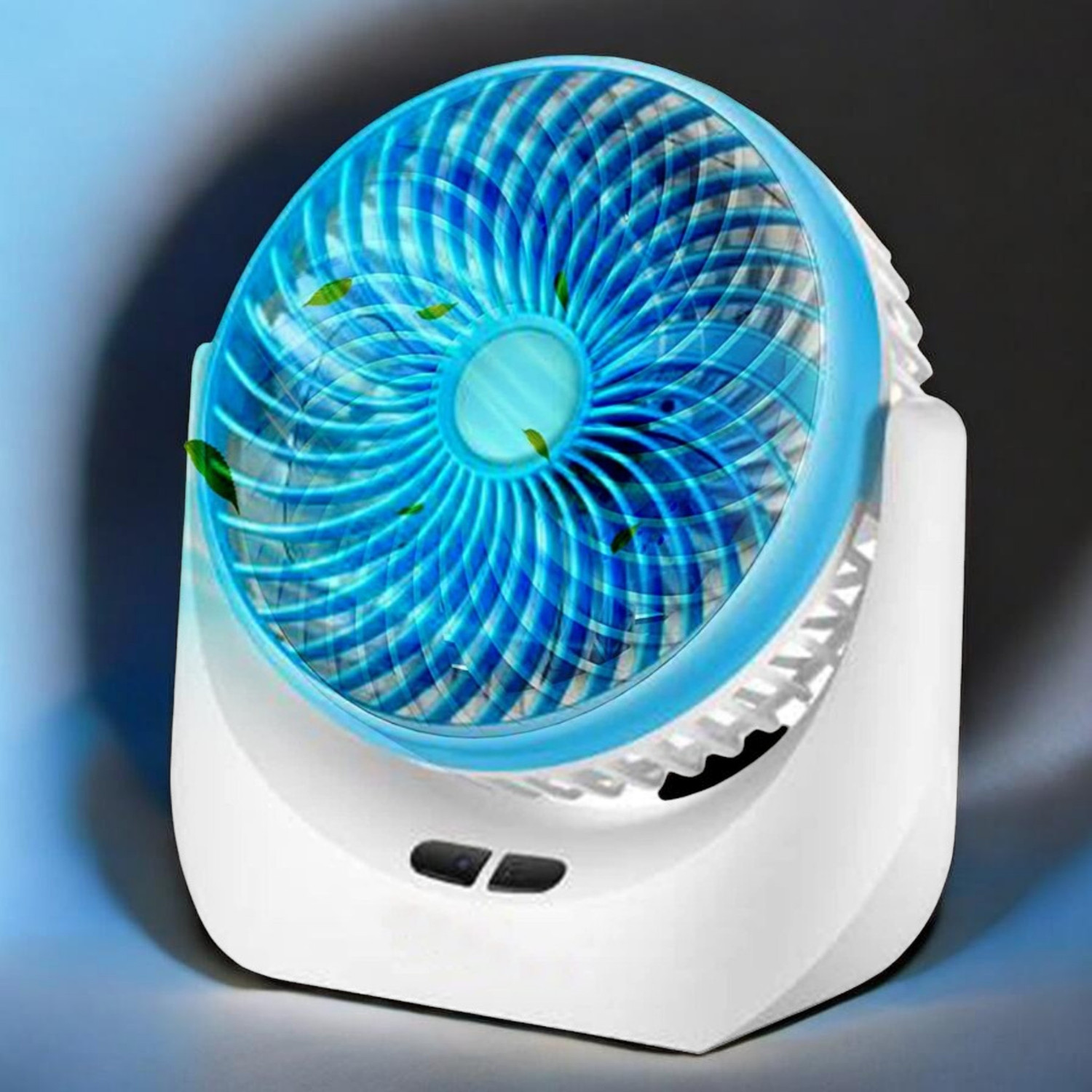 Image of Radhe High Speed Rechargeable Table Fan with LED Light For Office Desk, Home 327 Ultra High Speed 1400 mm Table Fan