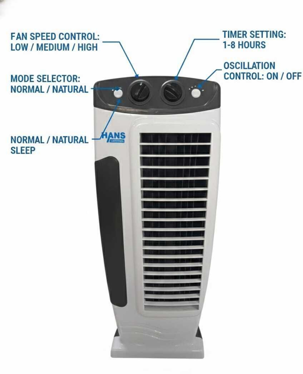 Image of HANS LIGHTINGS tower126 | Remote Control | 90 Oscillation | Energy Saving | Anti Dust with 1 Year Warranty Anti Dust Tower Fan