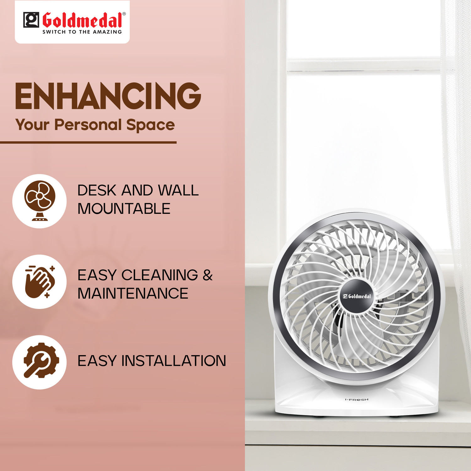 Image of Goldmedal i-Fresh 230mm with 2 Year Warranty 230 mm Table Fan