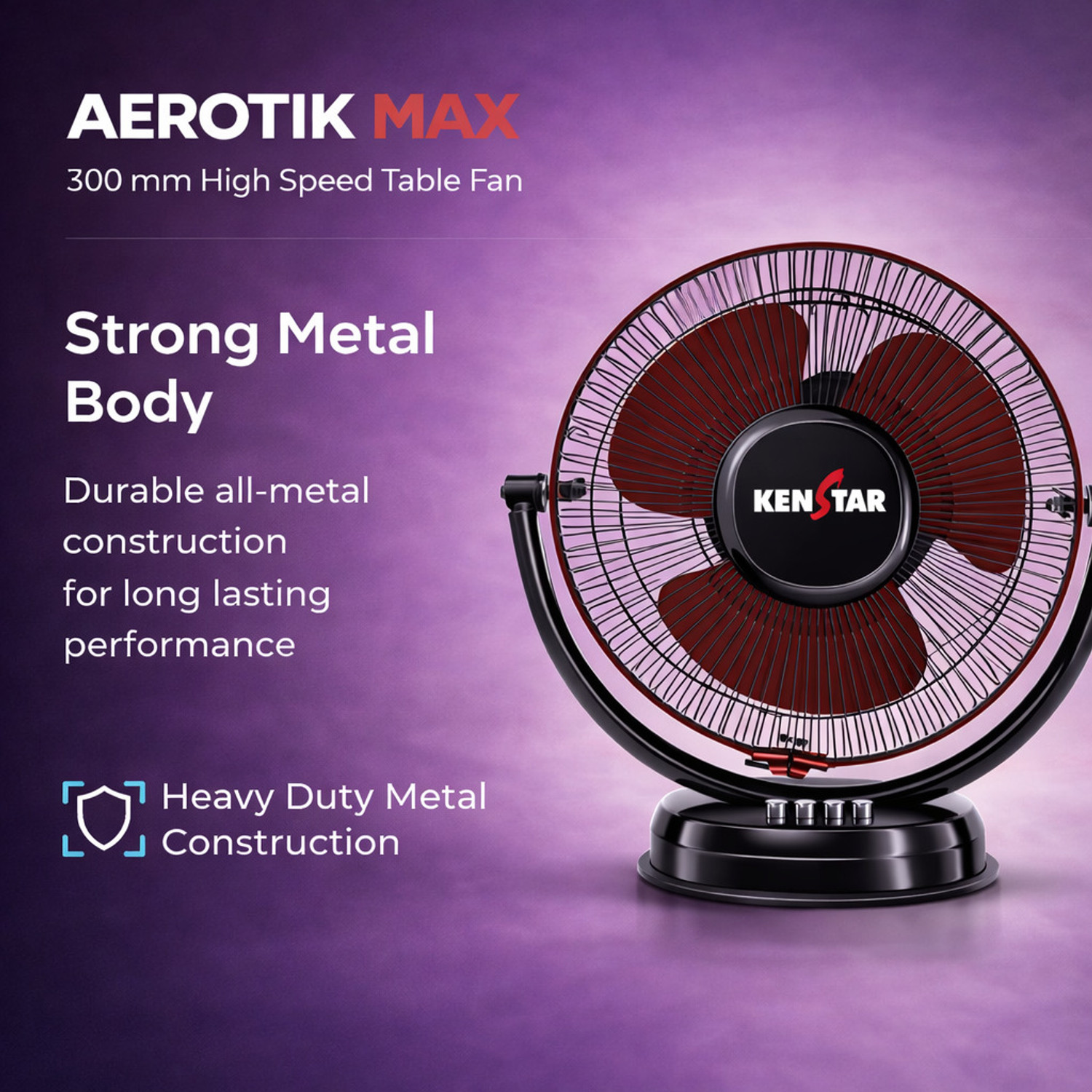 Image of Kenstar AeroTik Max with 2 Year Warranty Ultra High Speed 300 mm Table Fan