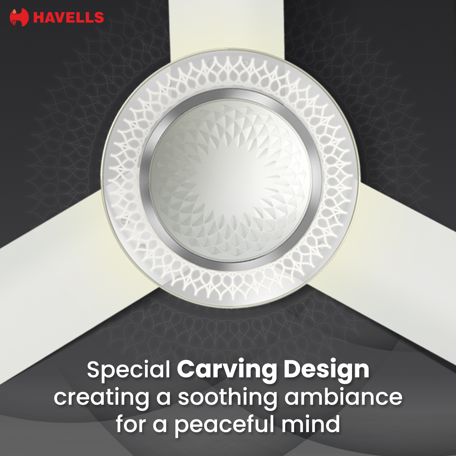 Image of HAVELLS CERA Underlight|Remote Controlled|Reverse Rotation|Carving Design|Low Noise|35W with 2 Year Warranty BLDC Motor 1200 mm Ceiling Fan