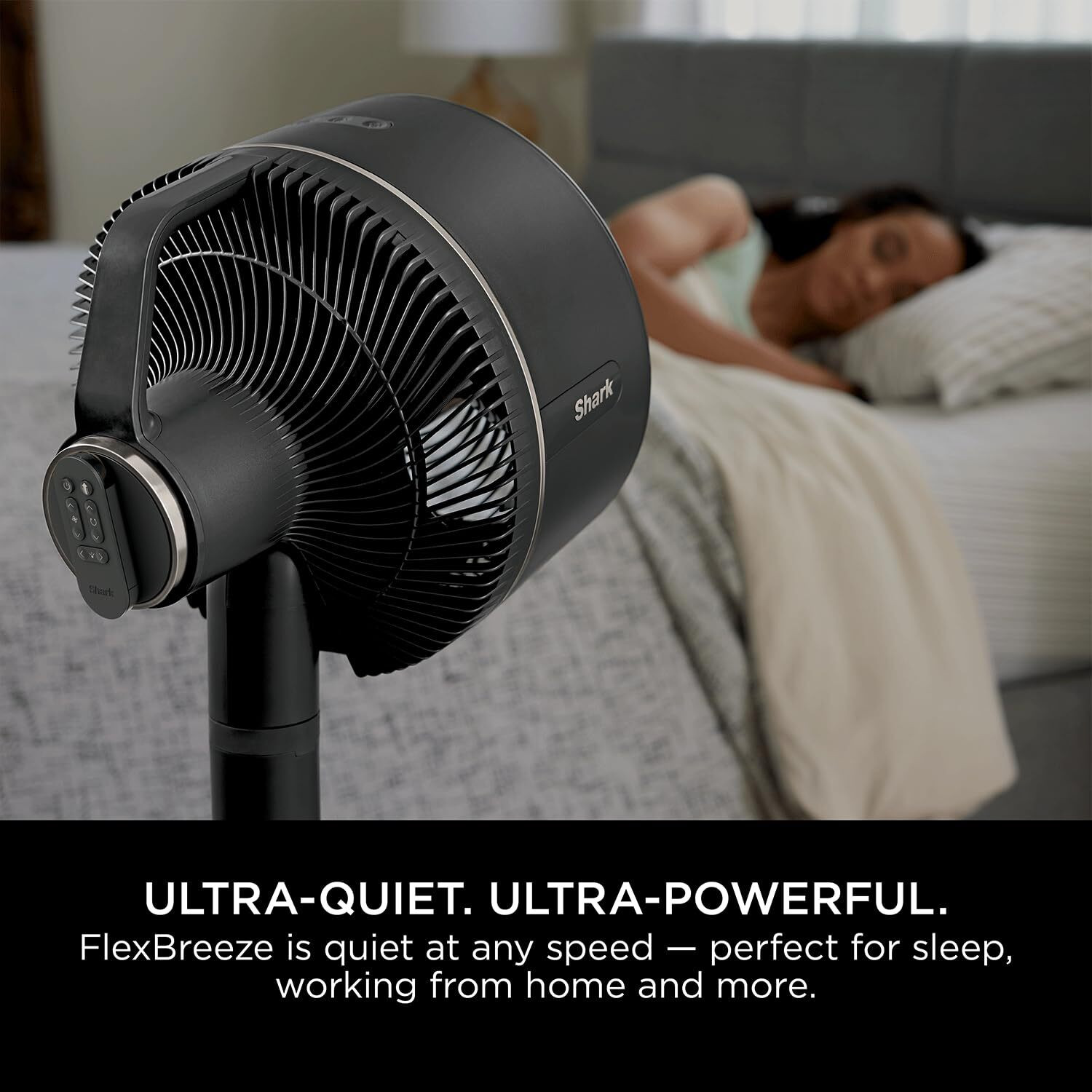 Image of Shark FlexBreeze Cordless Table & Pedestal Fan | 24Hrs Battery | 70 ft Air Throw with 2 Year Warranty BLDC Motor with Remote, High Air Delivery, Remote Controlled, Silent Operation 304 mm Pedestal Fan