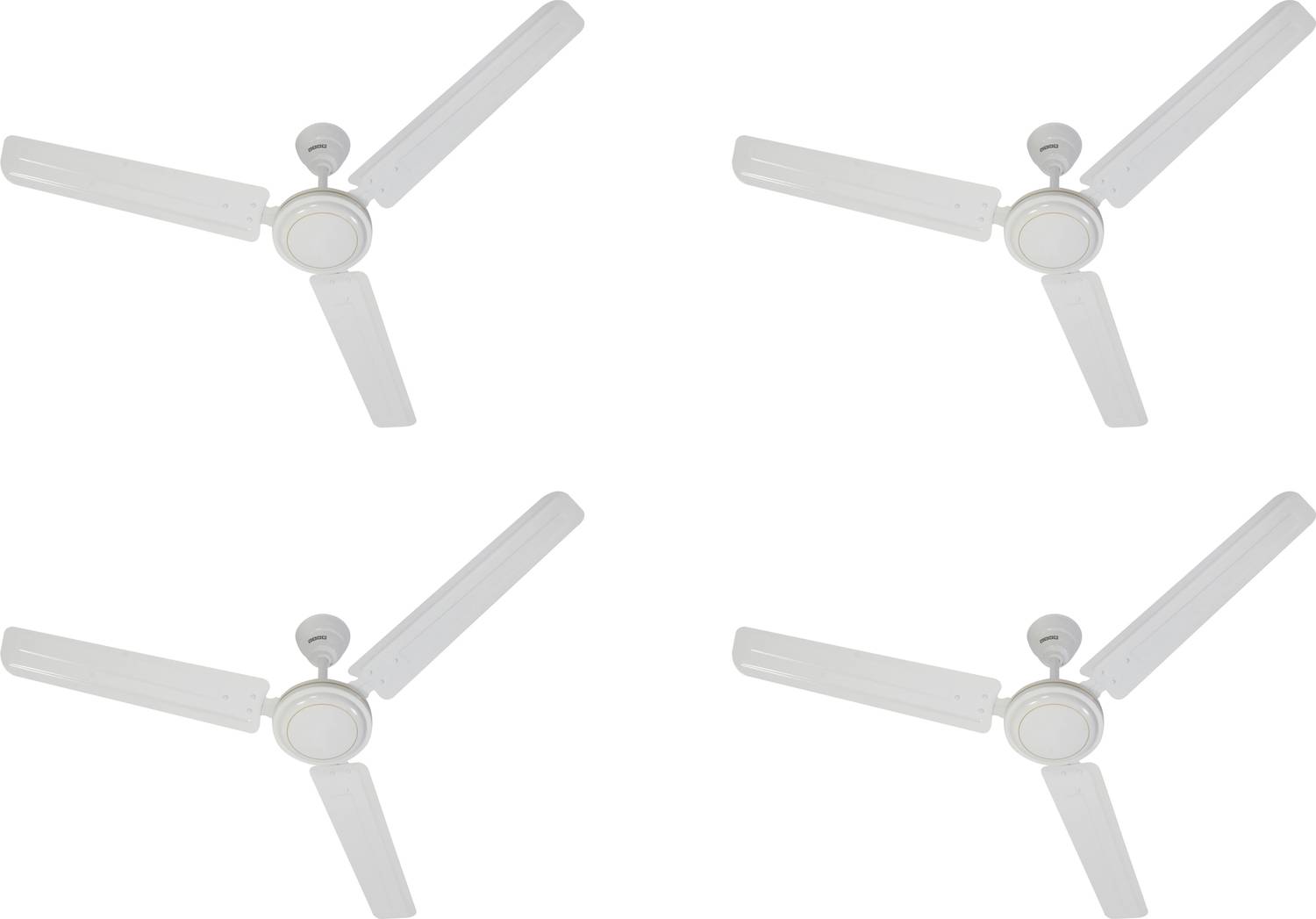USHA CF 1200MM RACER RICH WHITE W/O REG Pack of 4 with 2 Year Warranty 1200 mm Ceiling Fan