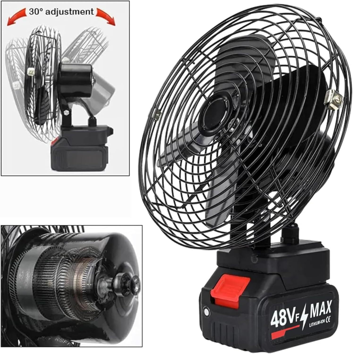 Image of Care 4 PORTABLE HIGH SPEED RECHARGEABLE 8 INCH HIGH BATTERY BACKUP TABLE FAN (AC /DC) with 1 Months Warranty Silent Operation 1430 mm Table Fan