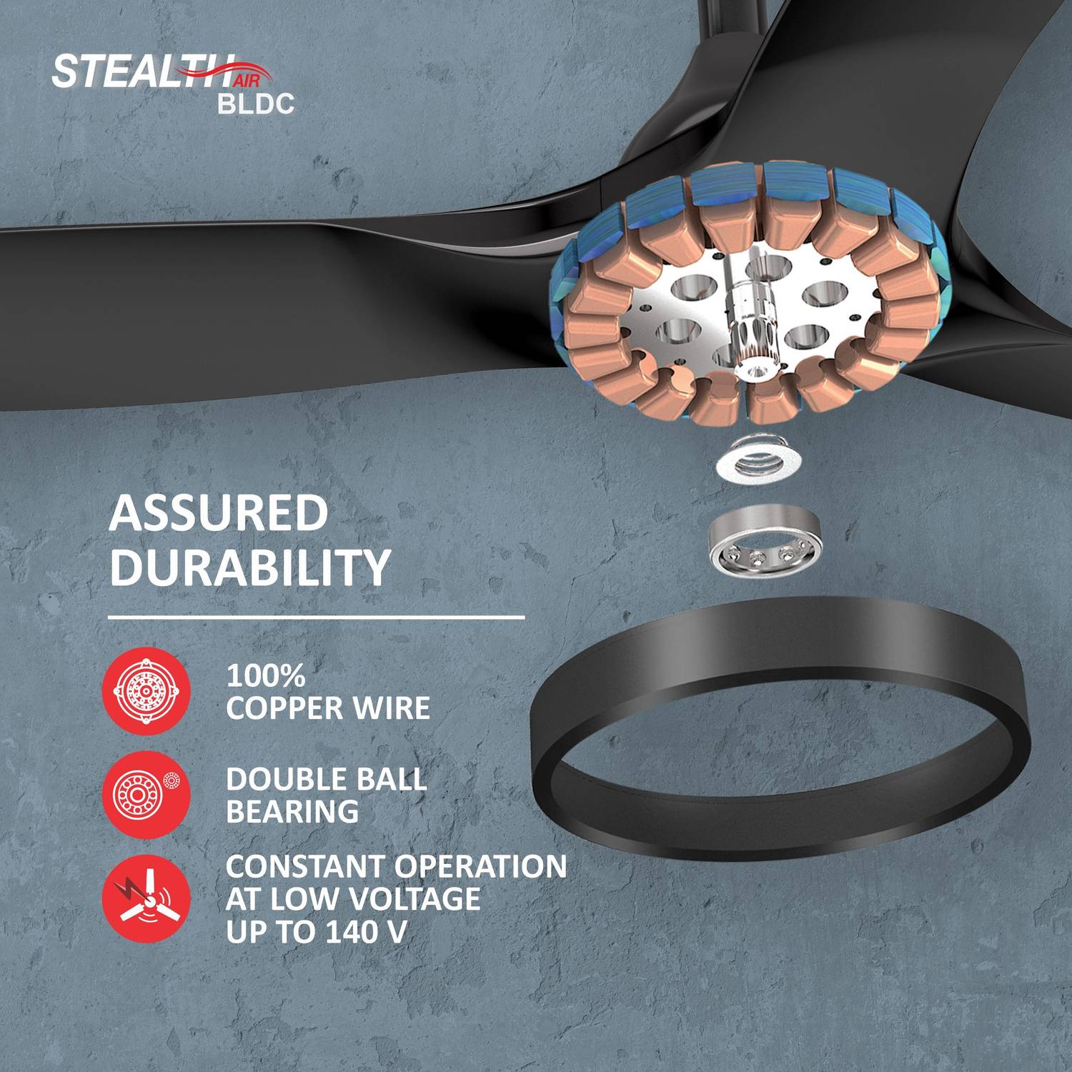HAVELLS Stealth Air 1200 mm Ceiling Fan - Image 5