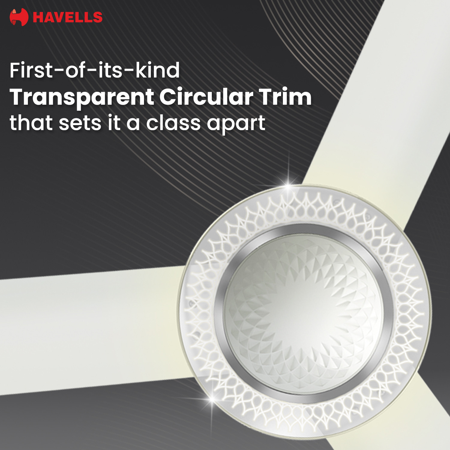 Image of HAVELLS CERA Underlight|Remote Controlled|Reverse Rotation|Carving Design|Low Noise|35W with 2 Year Warranty BLDC Motor 1200 mm Ceiling Fan