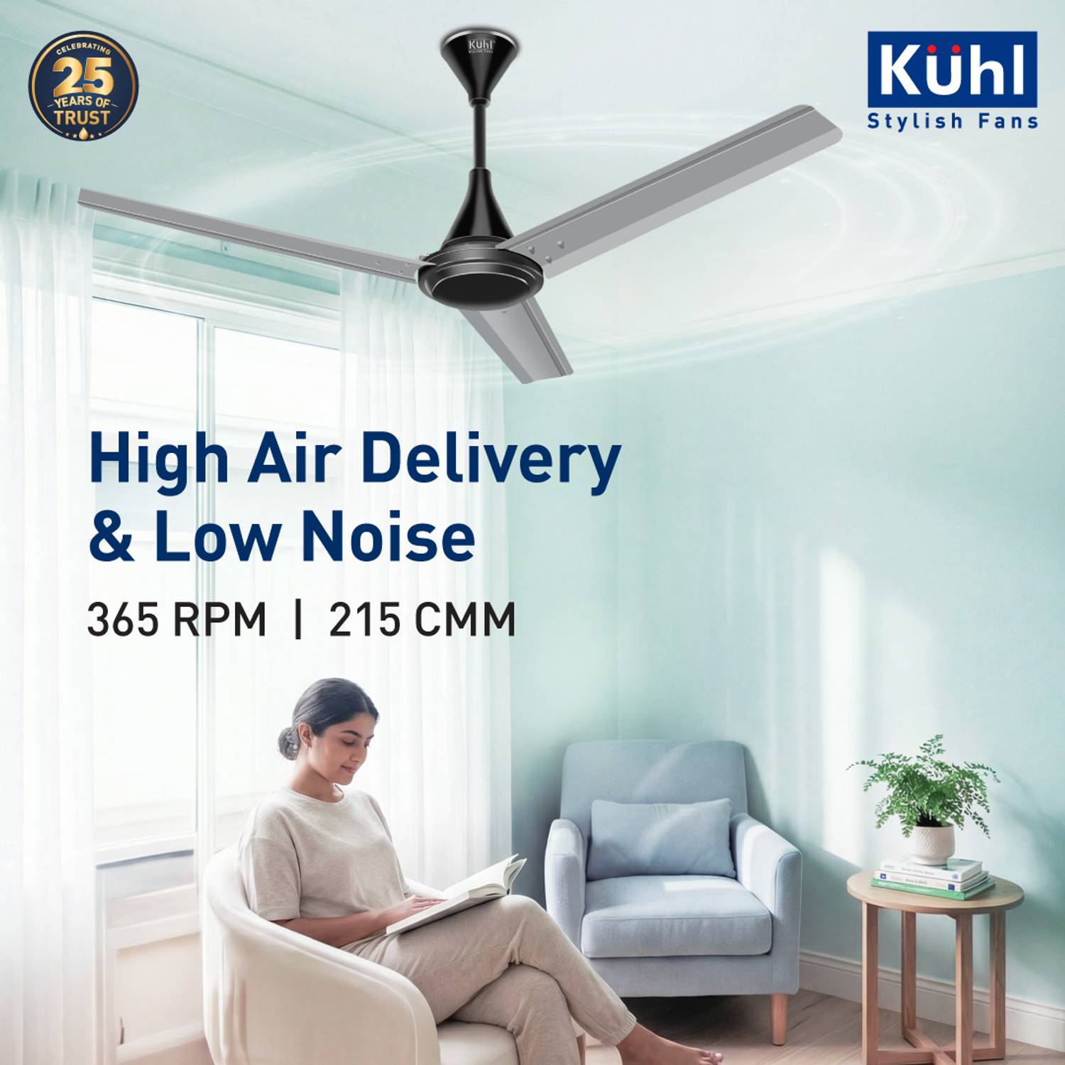 KUHL Fest B1 BLDC Ceiling Fan 1200mm - Image 4