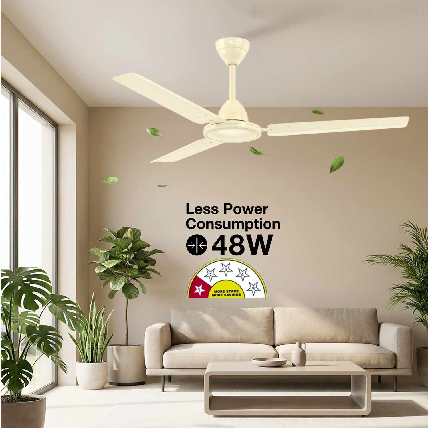 Image of Reo by Havells Vaayu with 2 Year Warranty Energy Saving 1200 mm Ceiling Fan