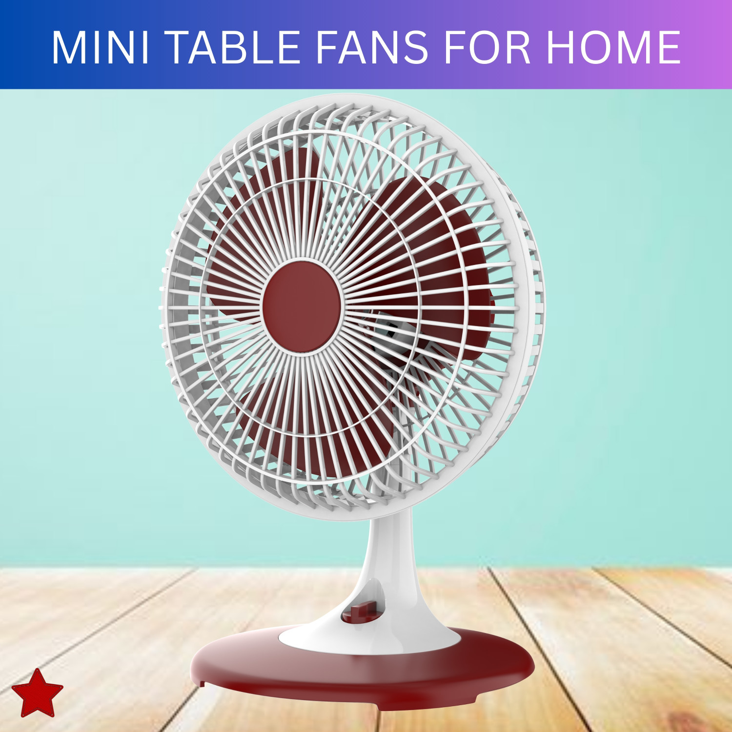 Image of SYARA 300mm(12Inch.) Mini AC Cooler Fan, Small Evaporative Air Table Fan For HomeB377 Silent Operation 300 mm Table Fan