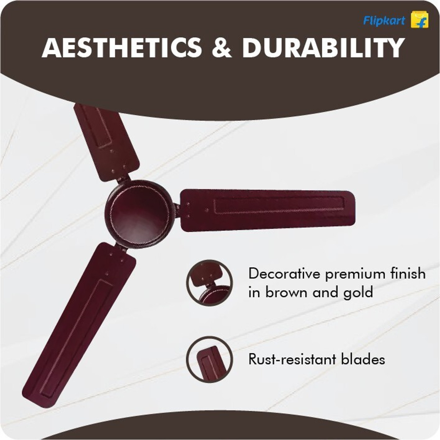 Image of Flipkart SmartBuy FKSBFAN1200CB with 2 Year Warranty Silent Operation 1200 mm Ceiling Fan