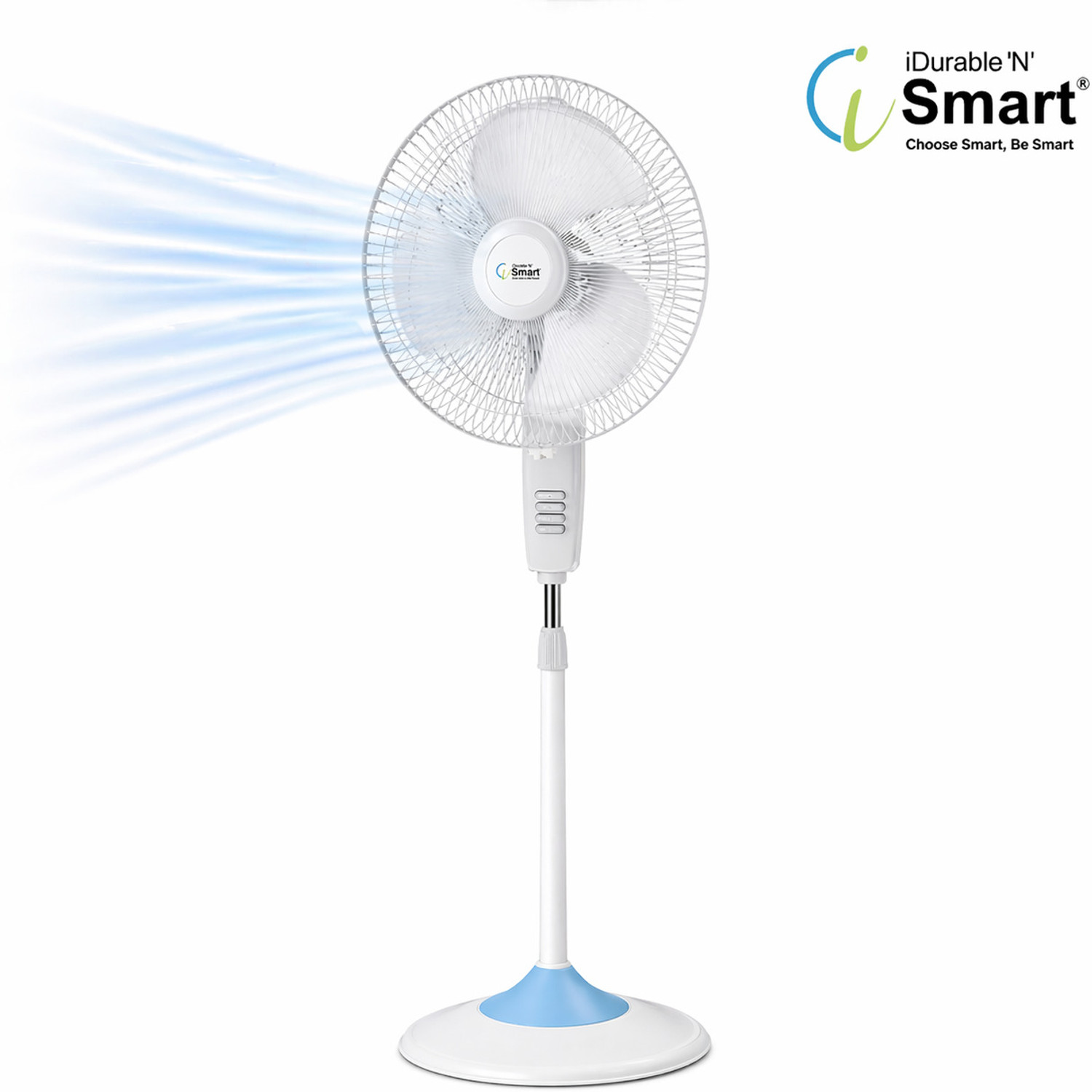 Image of iDurable 'N' Smart 16 Inch 130W Ultra High Speed Pedestal Fan | 400 mm Sweep with 12 Months Warranty Ultra High Speed 400 mm Pedestal Fan