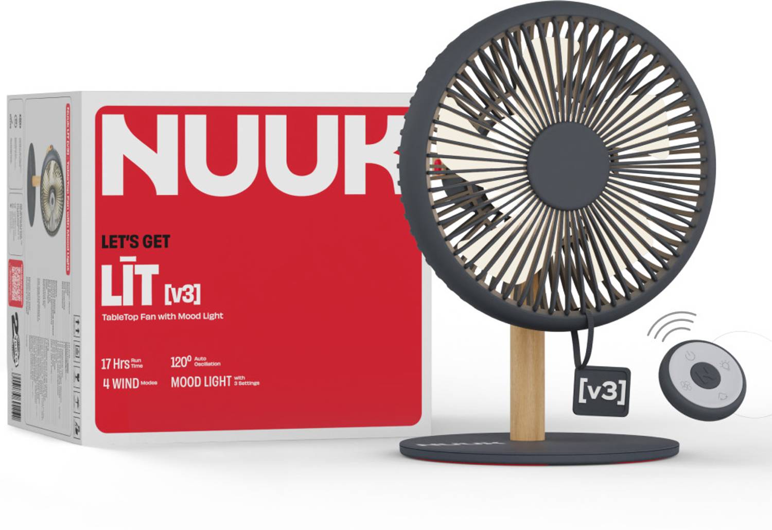 Nuuk LIT v3 153.4 mm Table Fan - Image 1