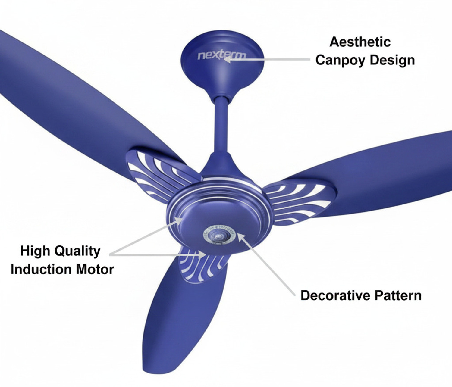 Image of Nexterm Royal | Decorative with 2 Year Warranty Anti Rust, High Air Delivery 1200 mm Ceiling Fan